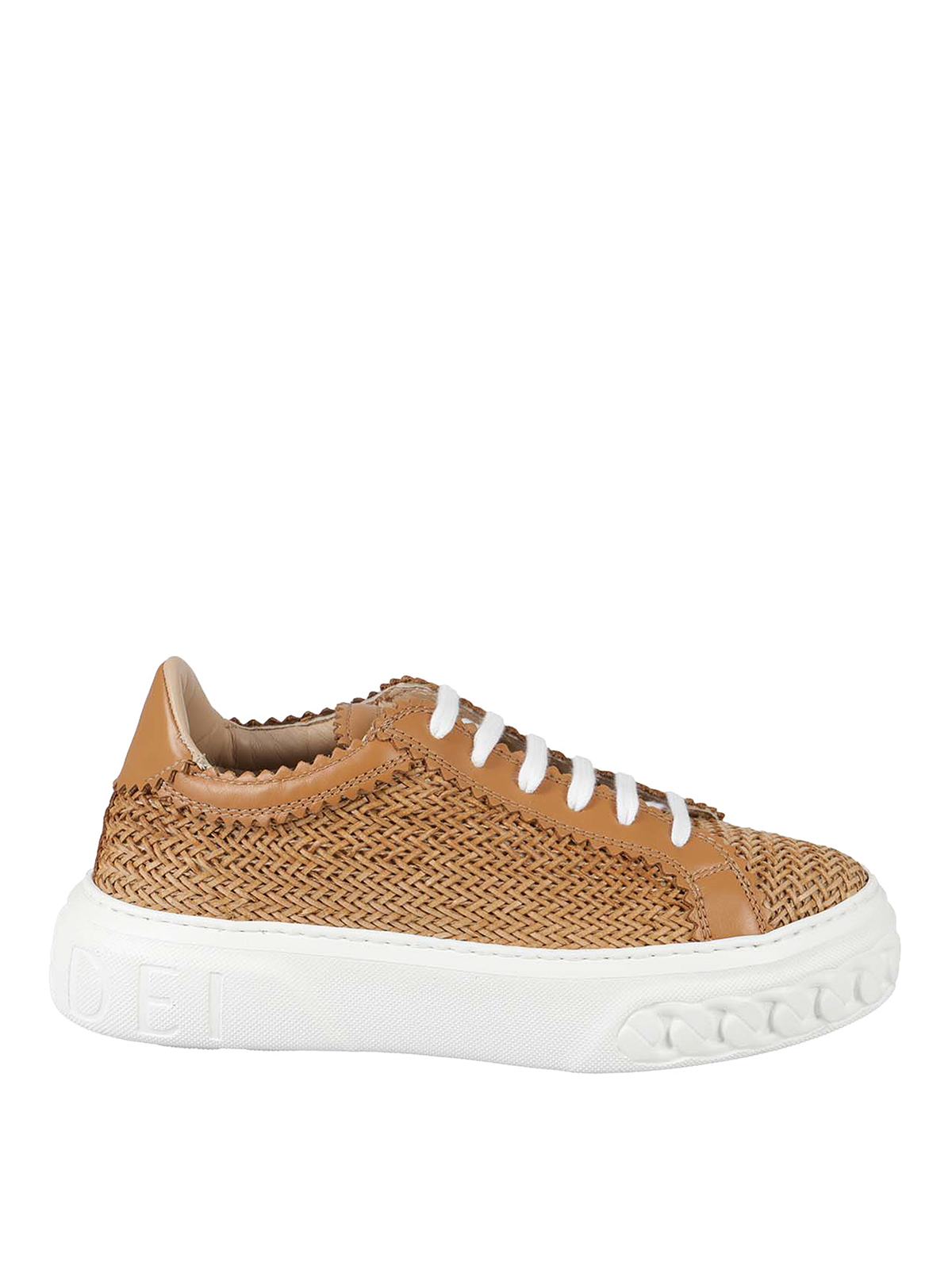 CASADEI WOVEN LEATHER SNEAKERS