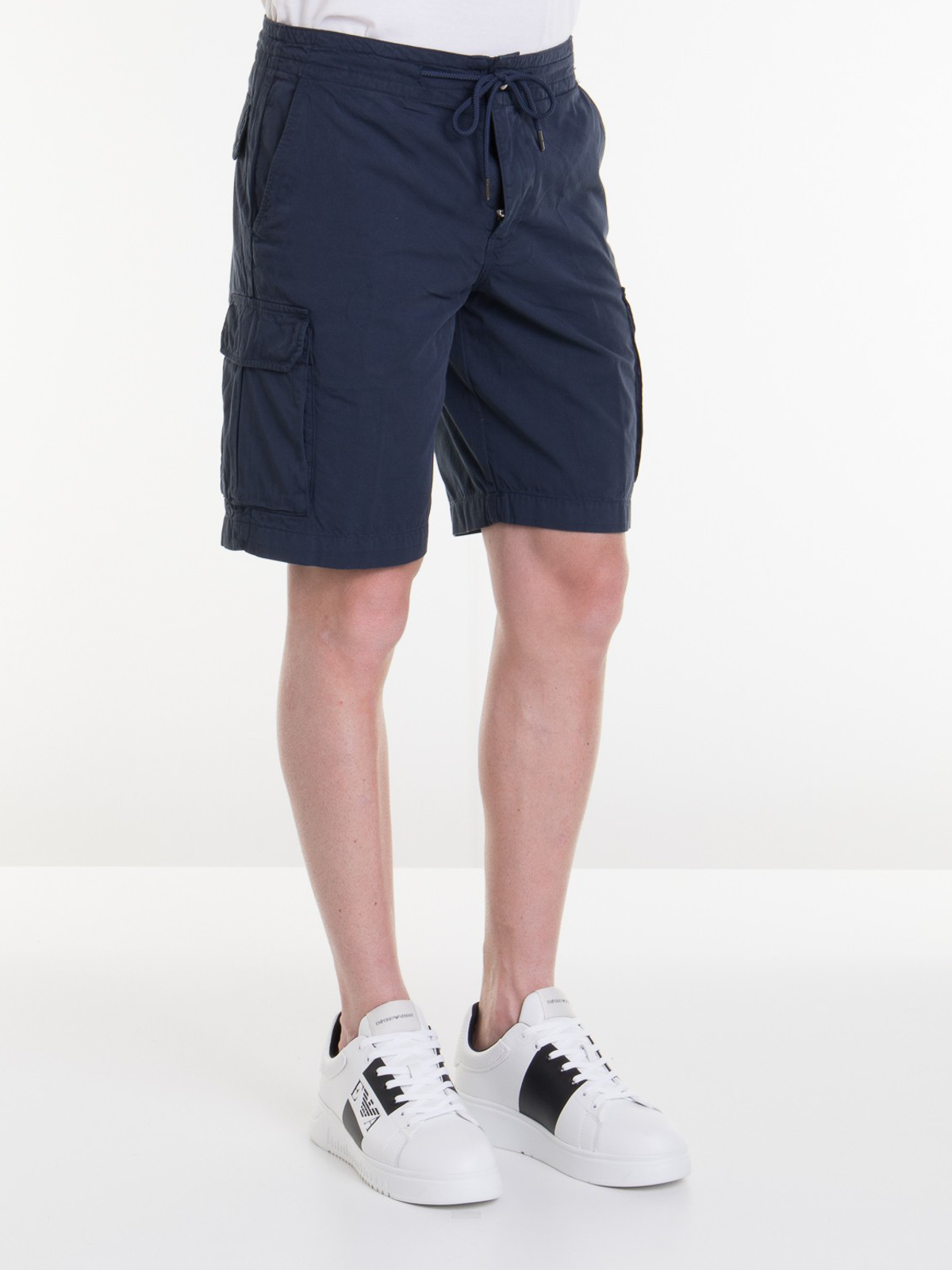 Trousers Shorts Emporio Armani - Blue cotton bermuda shorts -  2118351P47106935