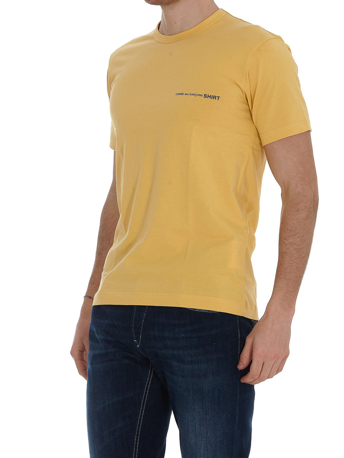 comme des garcons yellow t shirt