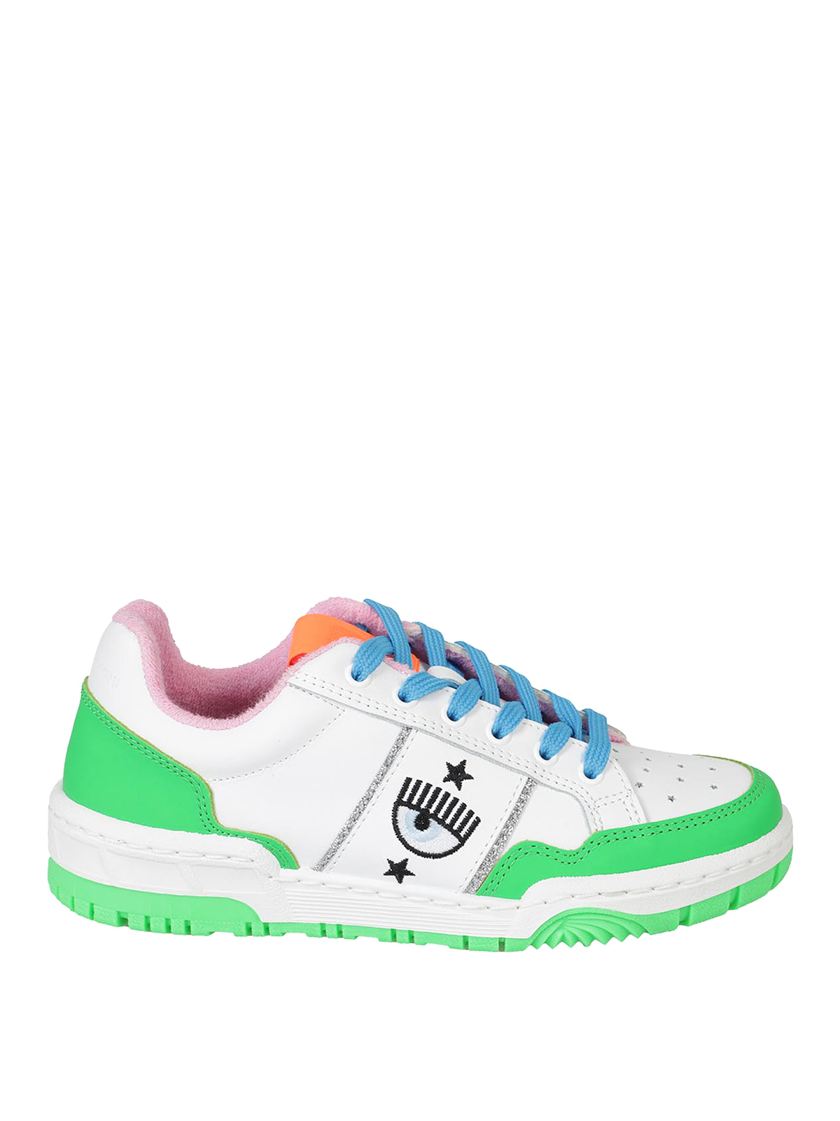 اسپرت،اسنیکرز Chiara Ferragni - CF-1 leather sneakers - CF280GREENFLUO