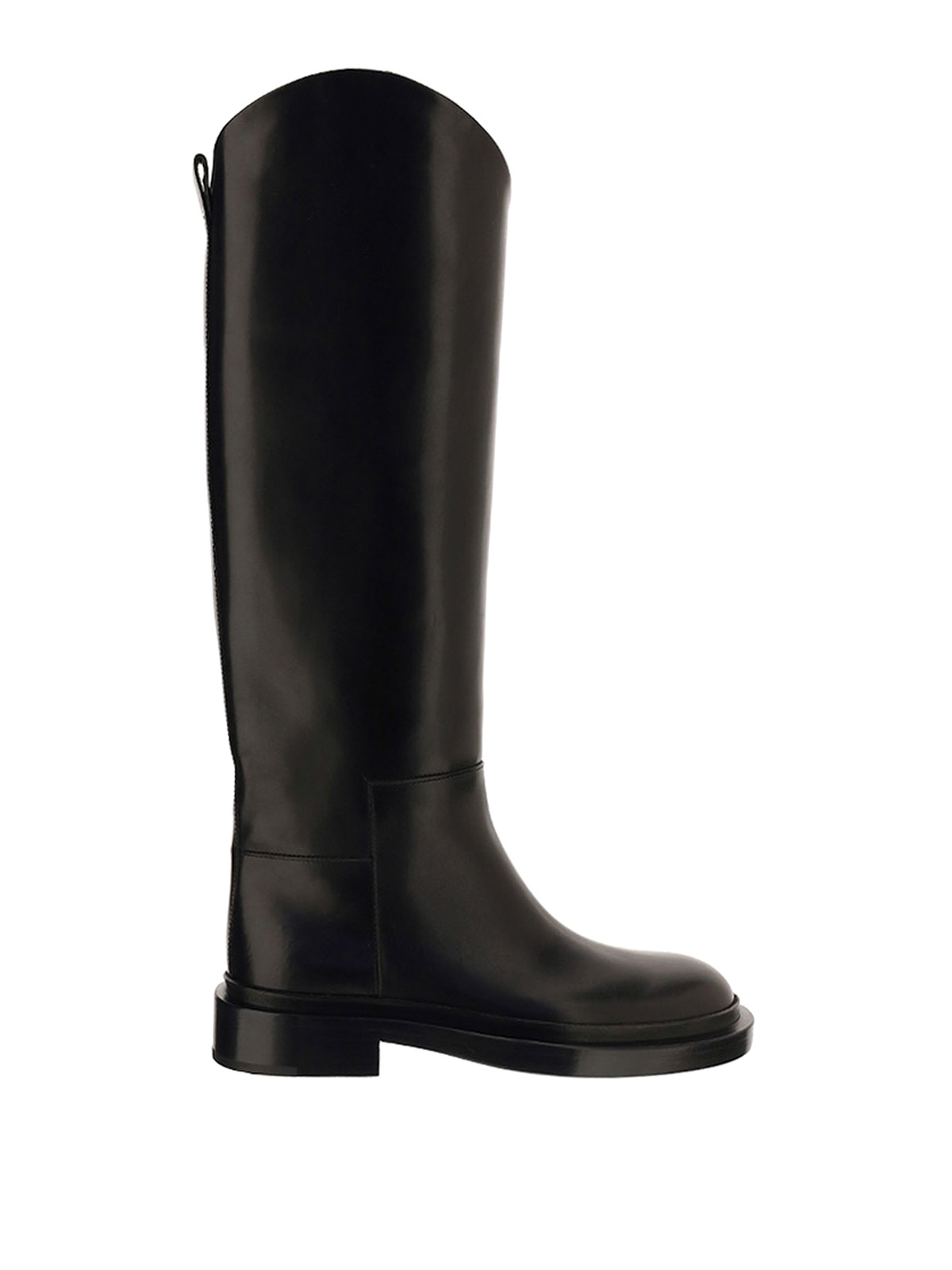 jil sander leather riding boots