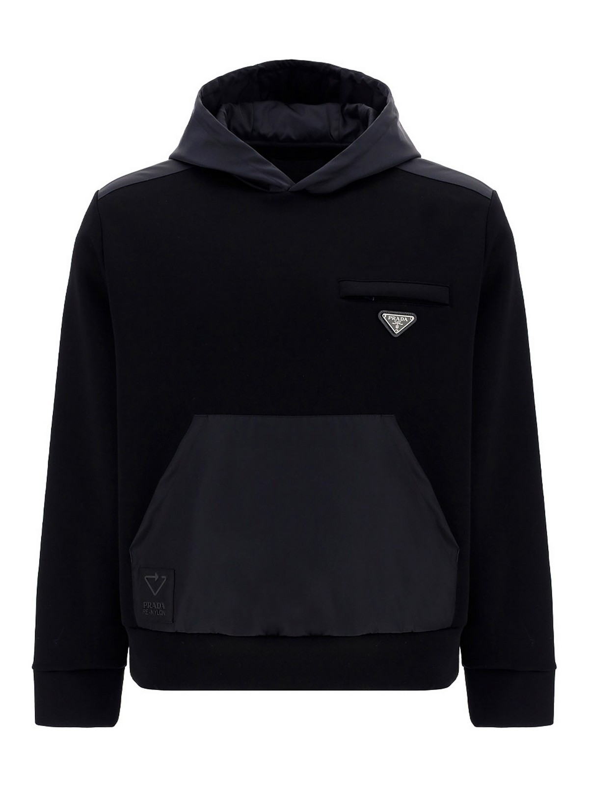 prada black hoodie