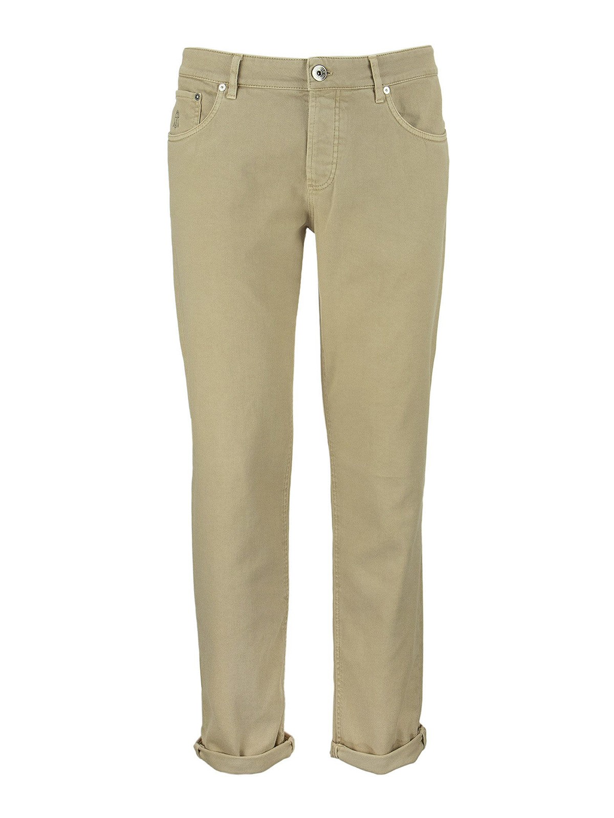 Click to view more detailed imagery on our partner's website Brunello Cucinelli Garment Dyed Straight Leg Jeans In Grey