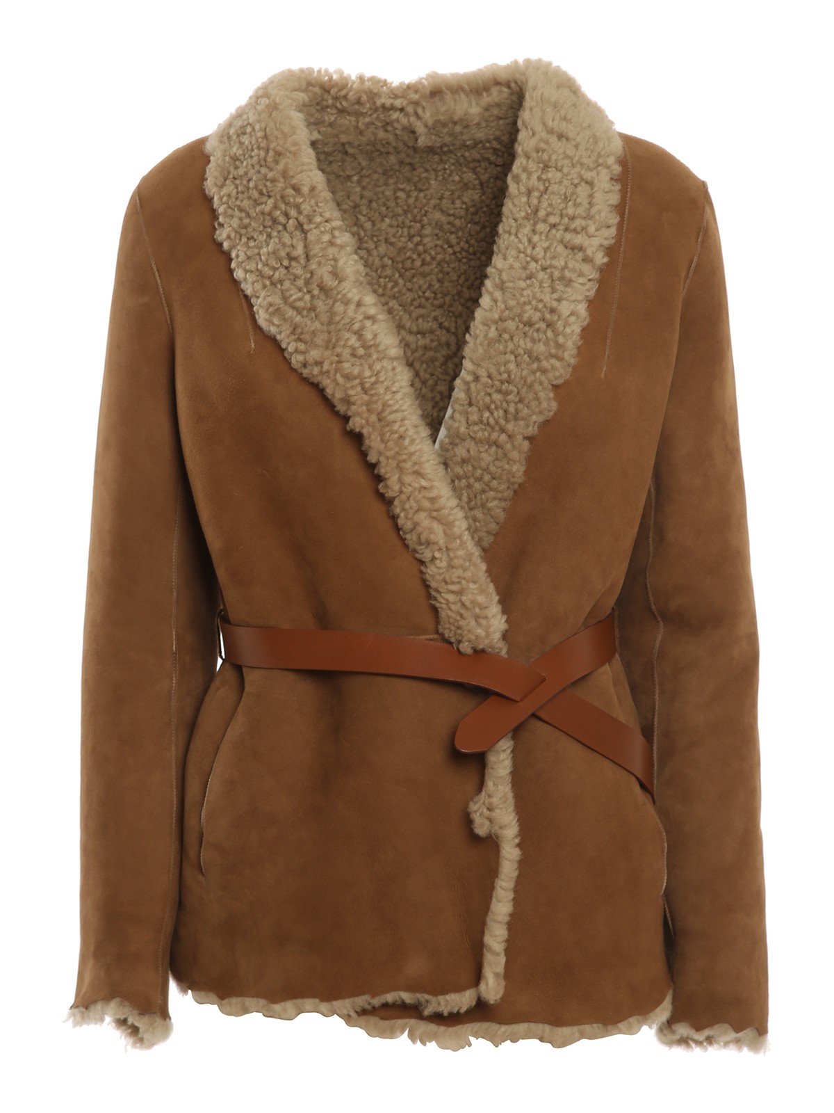Fur & Shearling Coats Salvatore Santoro - Belted shearling coat ...