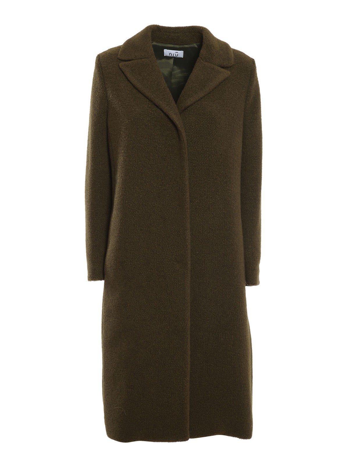 Knee length coats Niù - Bouclé wool blend coat - 321J20BAOBAB