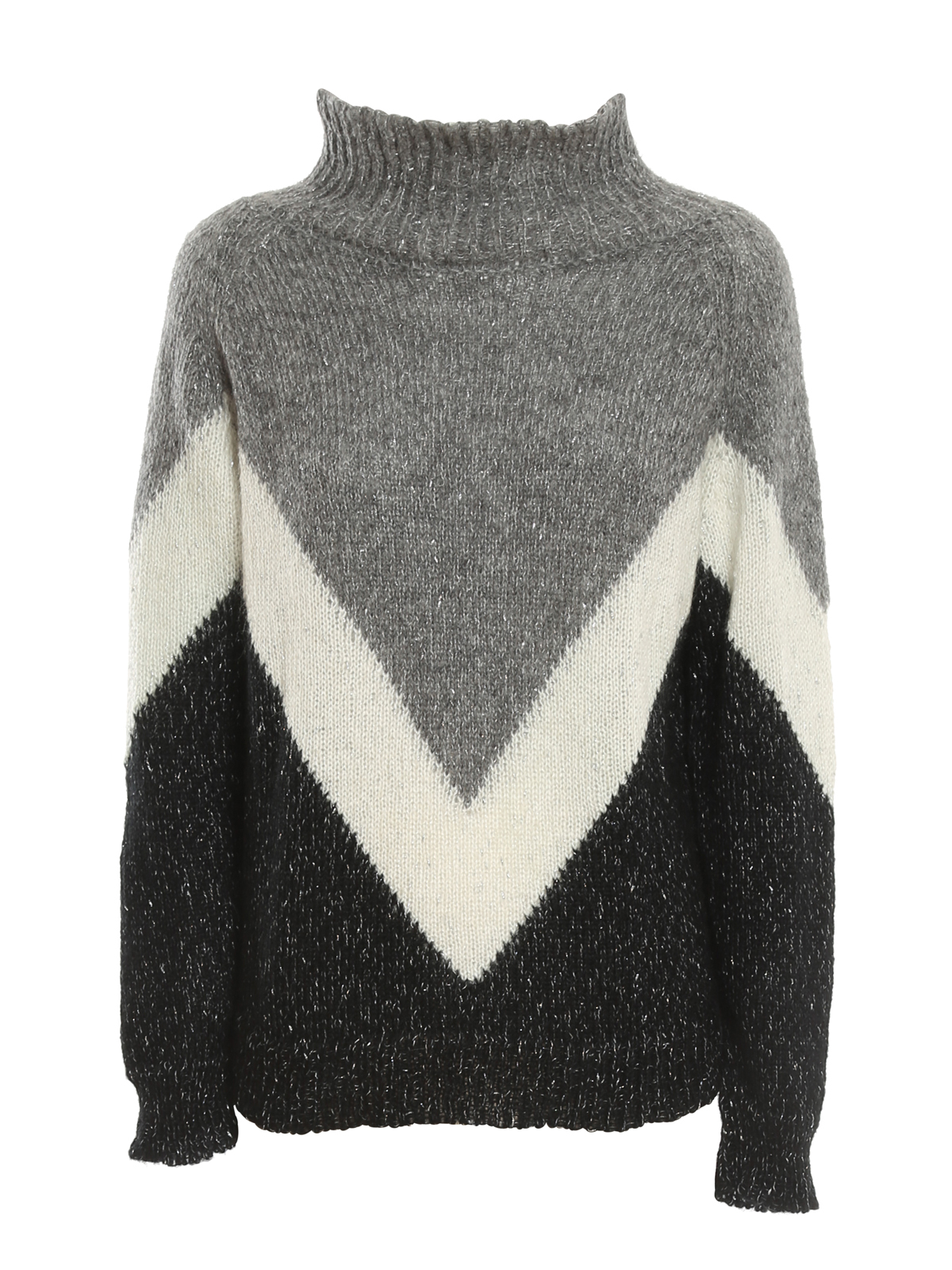 Turtlenecks & Polo necks Snobby Sheep - Diamond intarsia mohair jumper ...