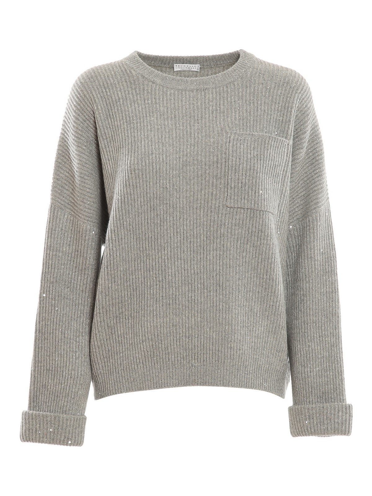 Crew necks Brunello Cucinelli - Shiny cashmere sweater - MBM755800C501C501