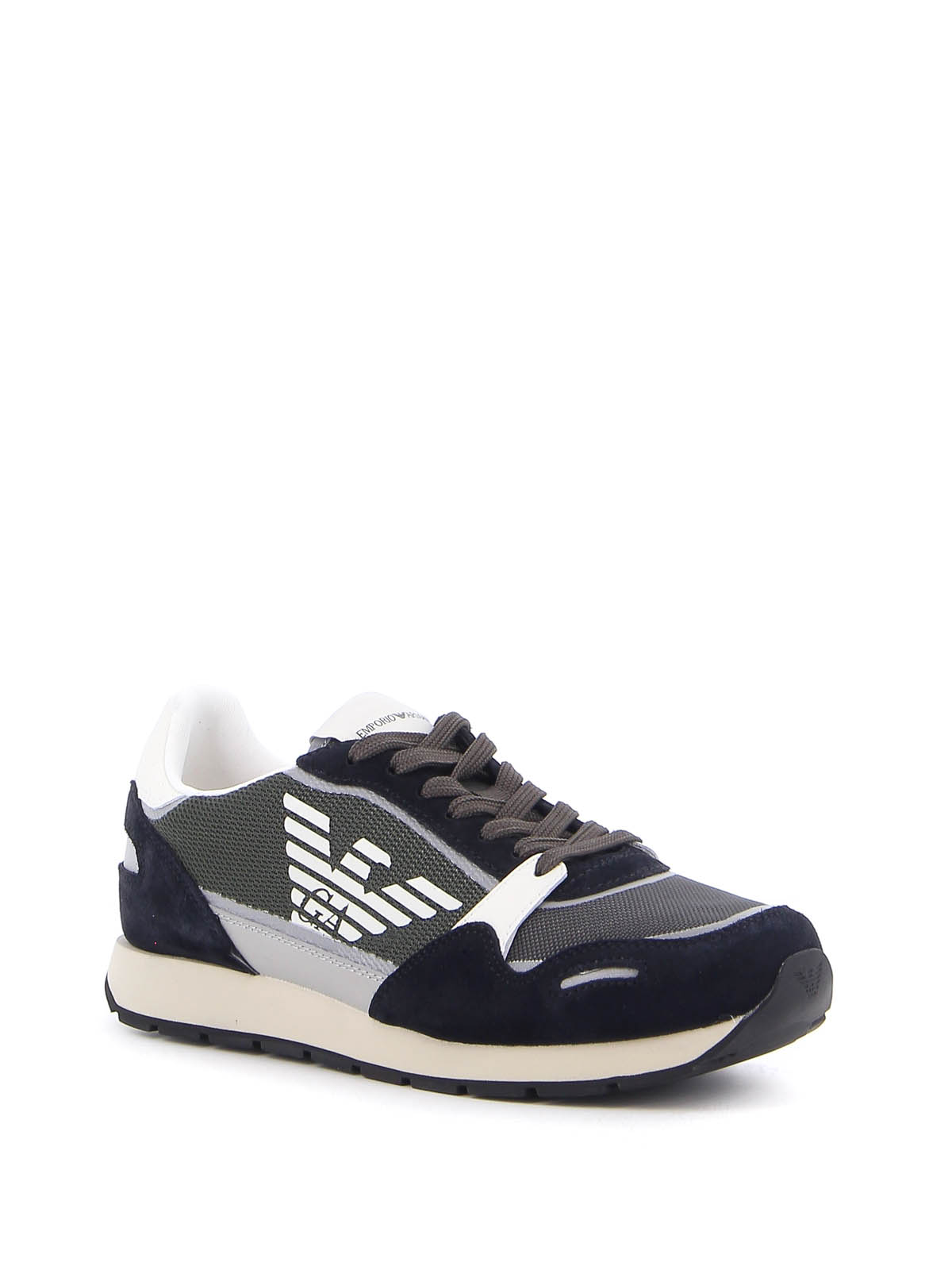 emporio armani suede trainers