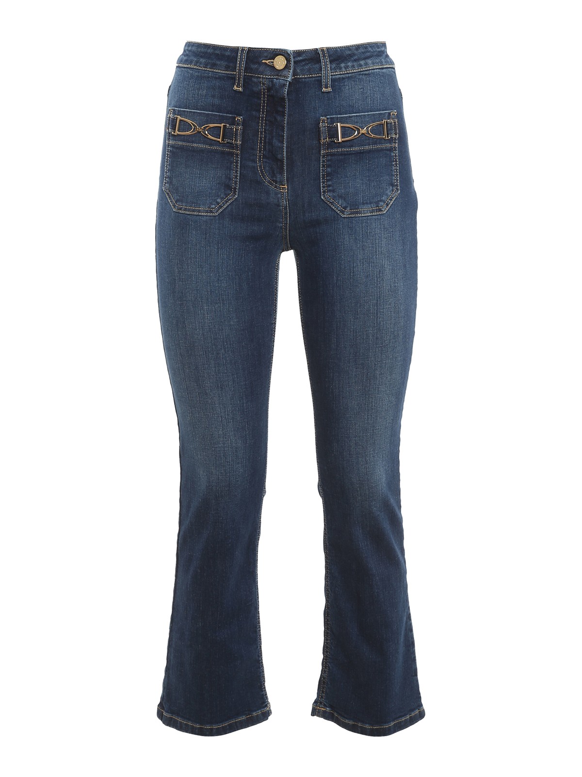 Bootcut jeans Elisabetta Franchi - Patch pockets bootcut jeans ...