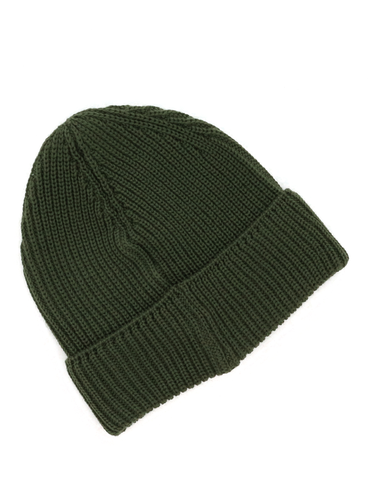 green wool beanie