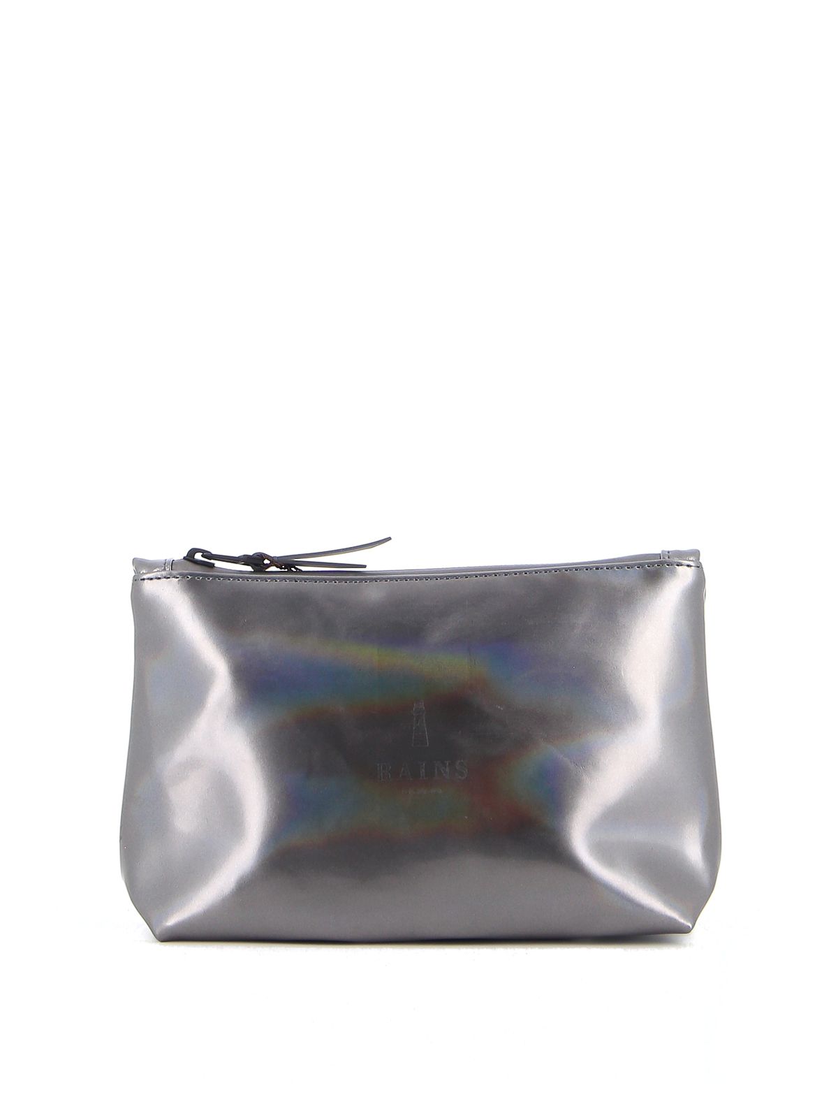 Rains Holographic Effect Cosmetic Bag In Gray ModeSens