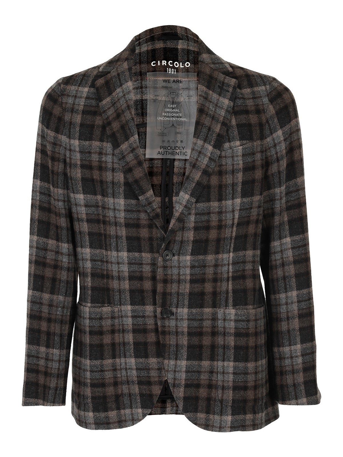 Blazers Circolo 1901 Check wool cashmere blend blazer CN3286003