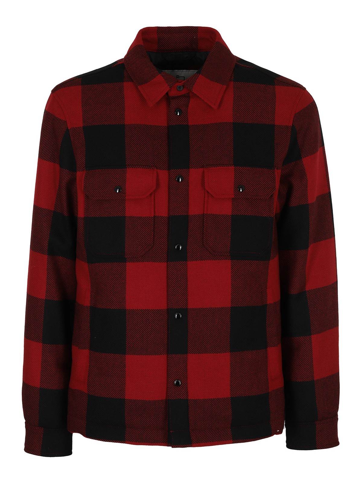 mens checked padded jacket