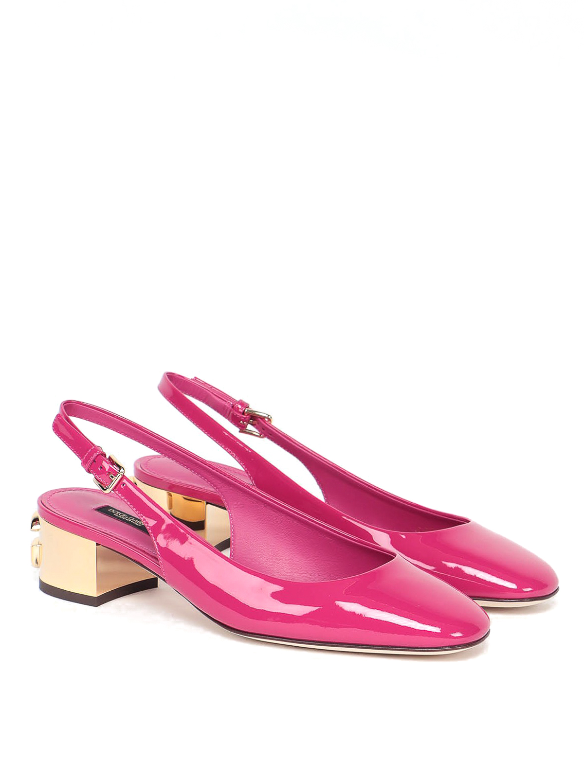 Court shoes Dolce & Gabbana - DG Karol patent leather slingbacks ...