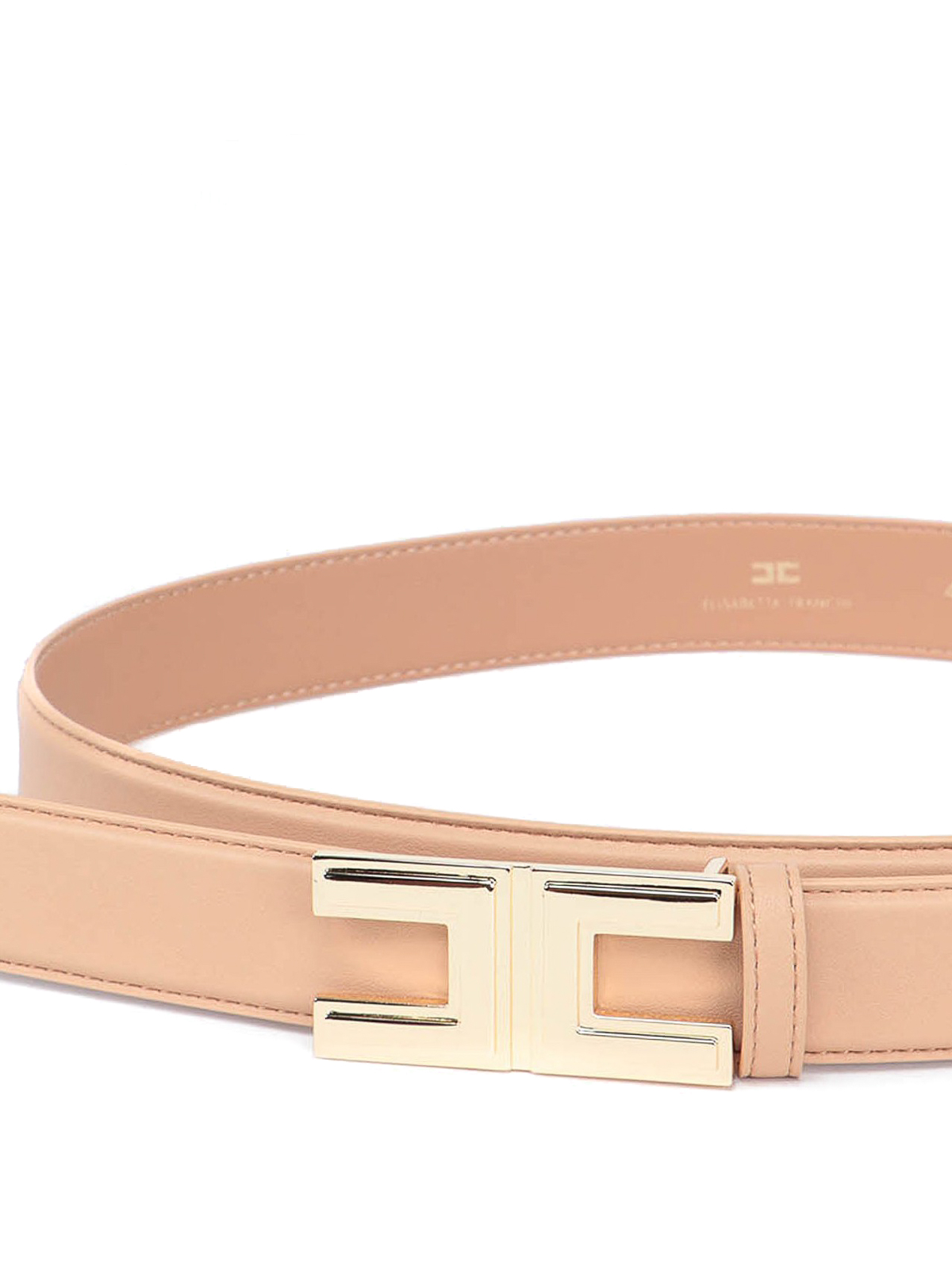 Belts Elisabetta Franchi - Logo buckle leather belt - CT12S16E2470