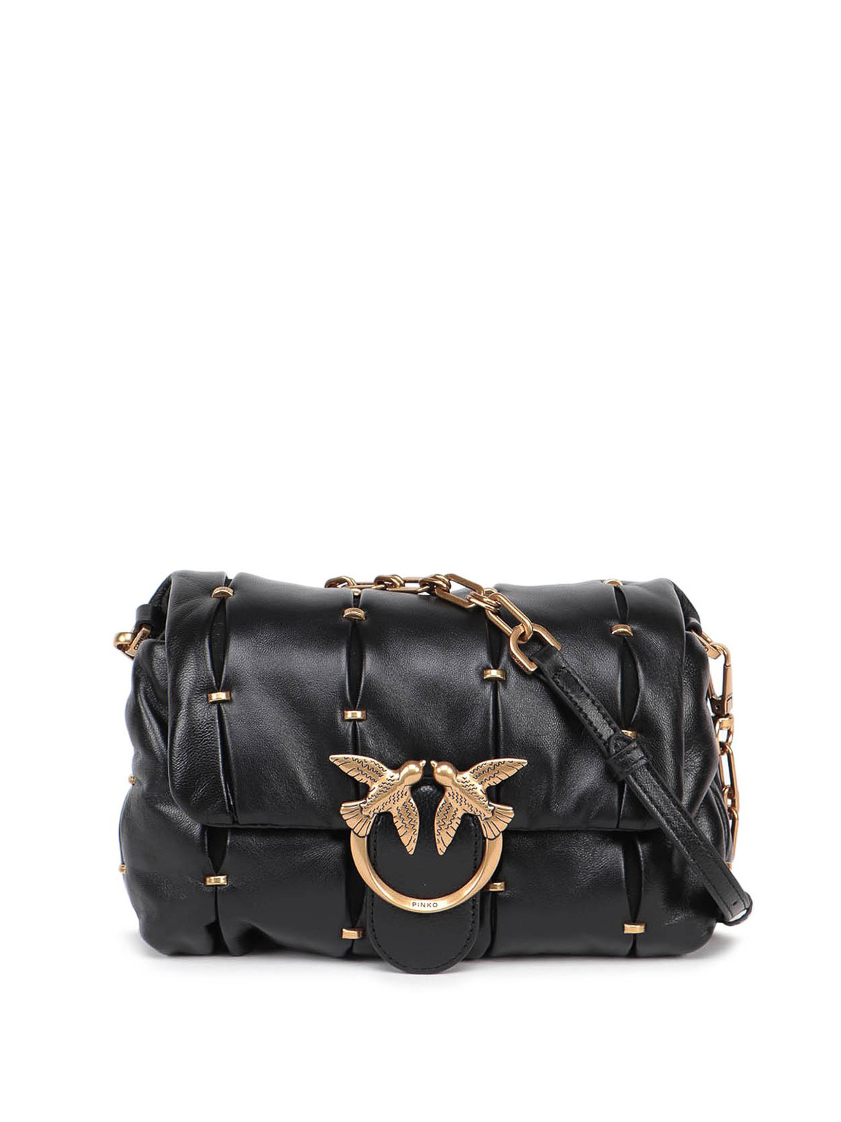 Pinko Love Mini Puff Pinched Bag In Black ModeSens