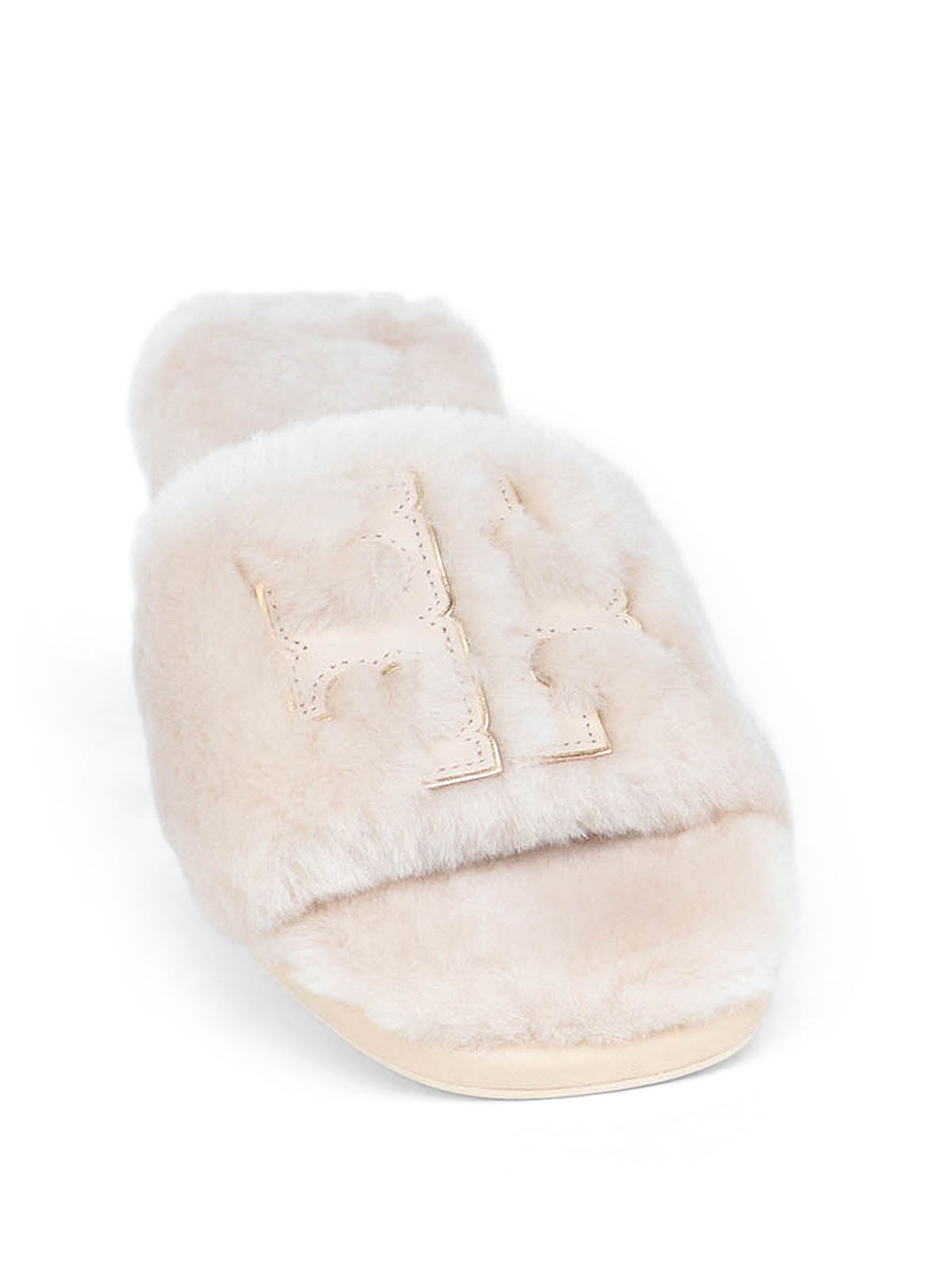 Sandals Tory Burch - Double T shearling slides - 83484100 