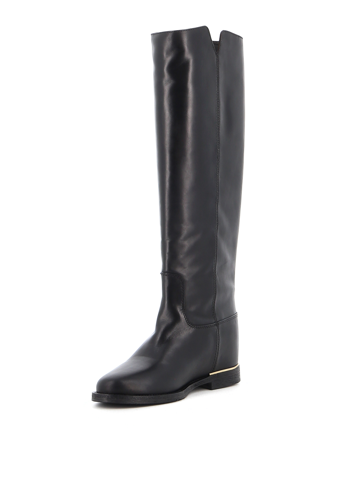 Bron Patois bovenste Boots Via Roma 15 - Leather boots - 3604NERO | Shop online at iKRIX