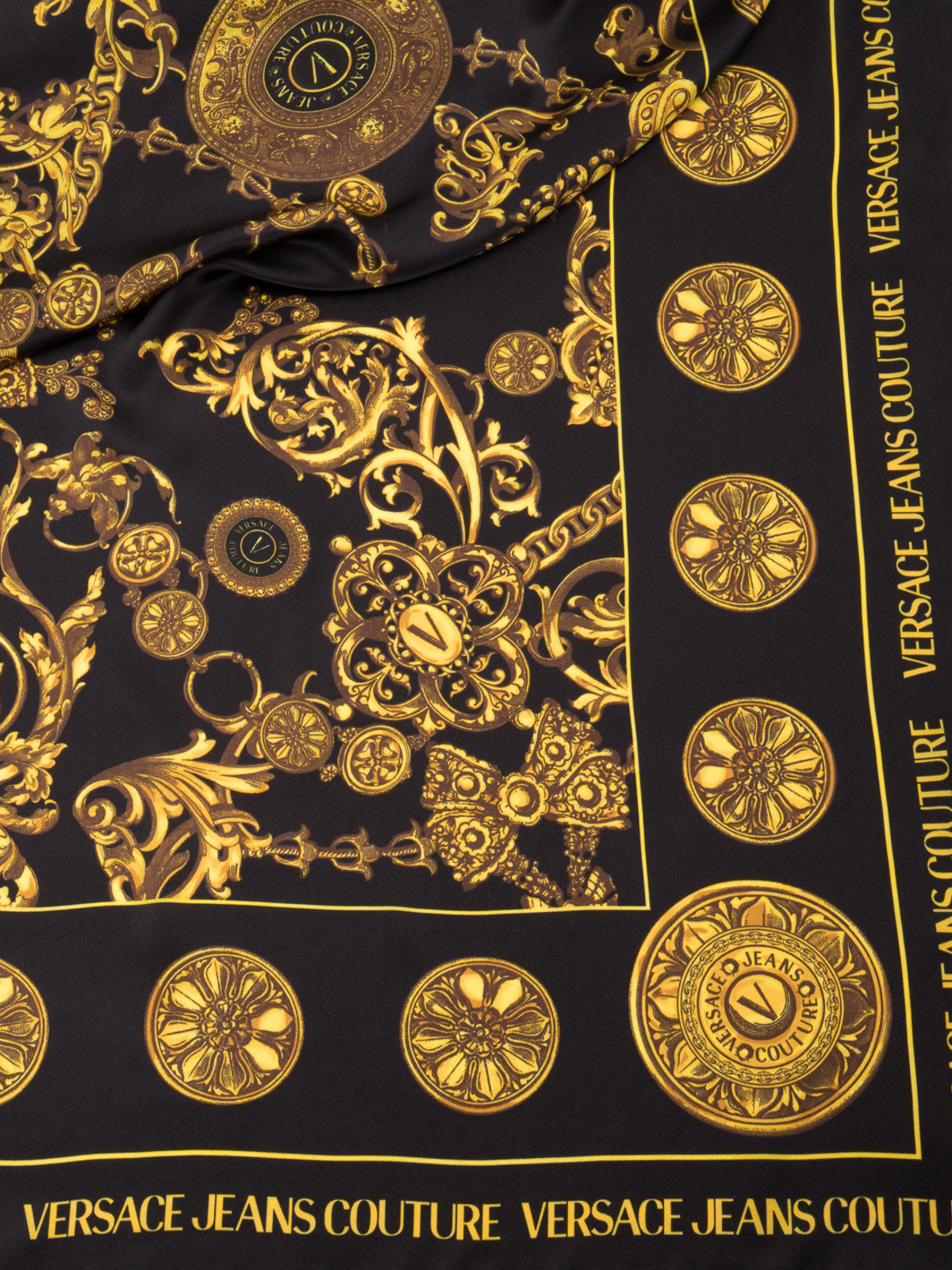 Stoles & Shawls Versace Jeans Couture - All-over logo silk stole ...