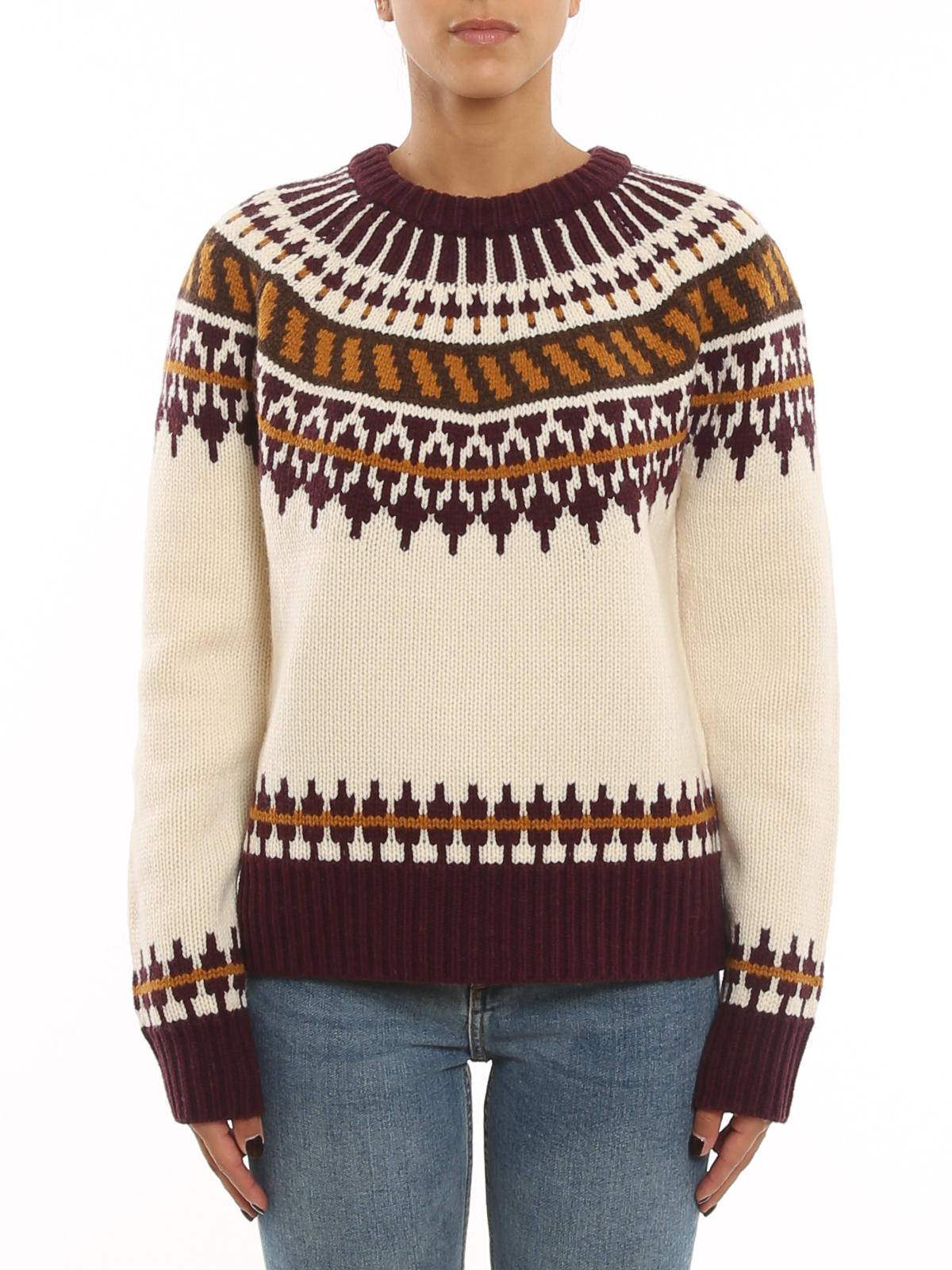 Crew necks Tory Burch - Patterned wool sweater - 84420285 | iKRIX.com