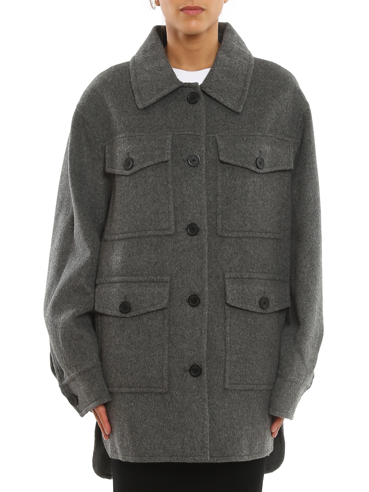 michael kors grey wool coat