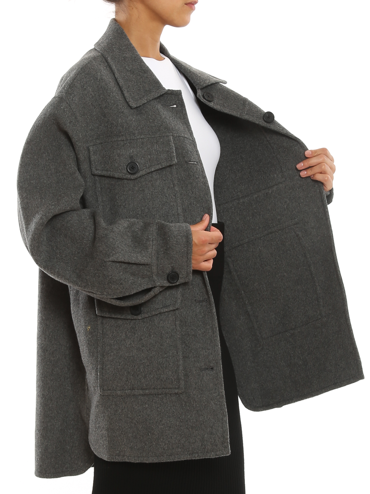 Short coats Michael Kors - Mélange wool coat - MF1202GGBX071 