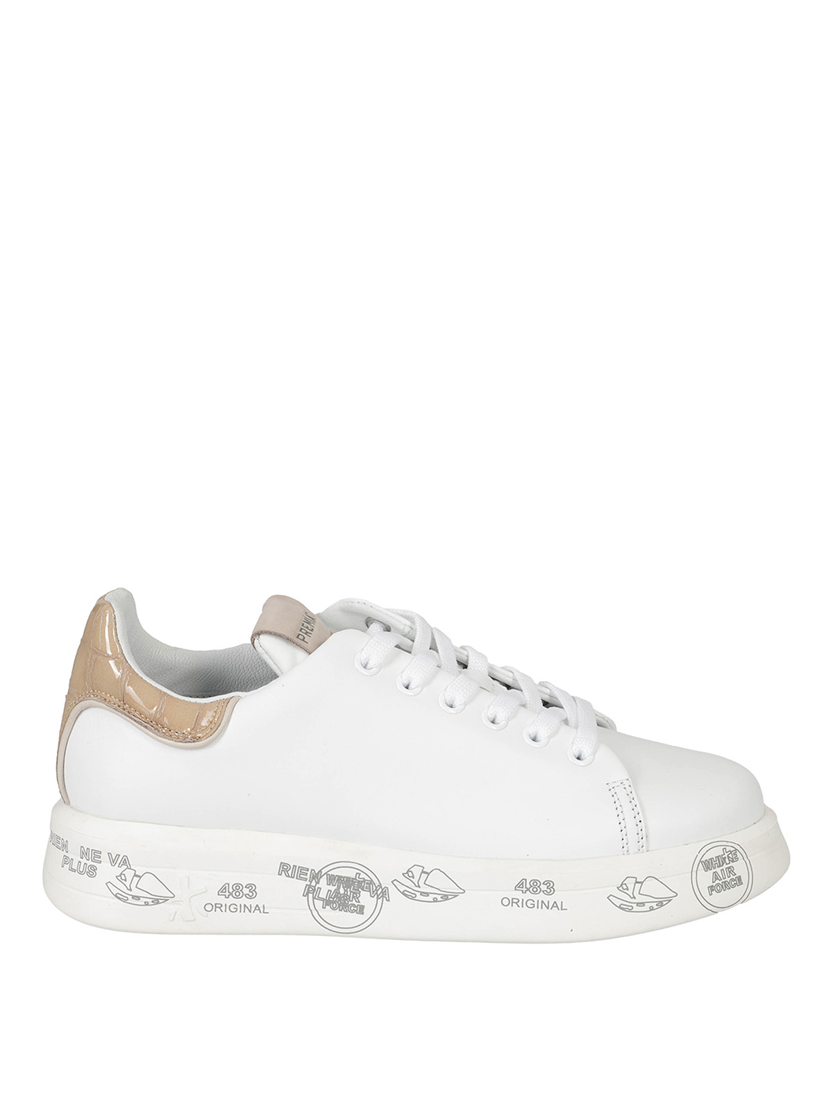 PREMIATA SNEAKERS BELLE 4903 CON GLITTER Donna Bianco Argento | Mascheroni  Store