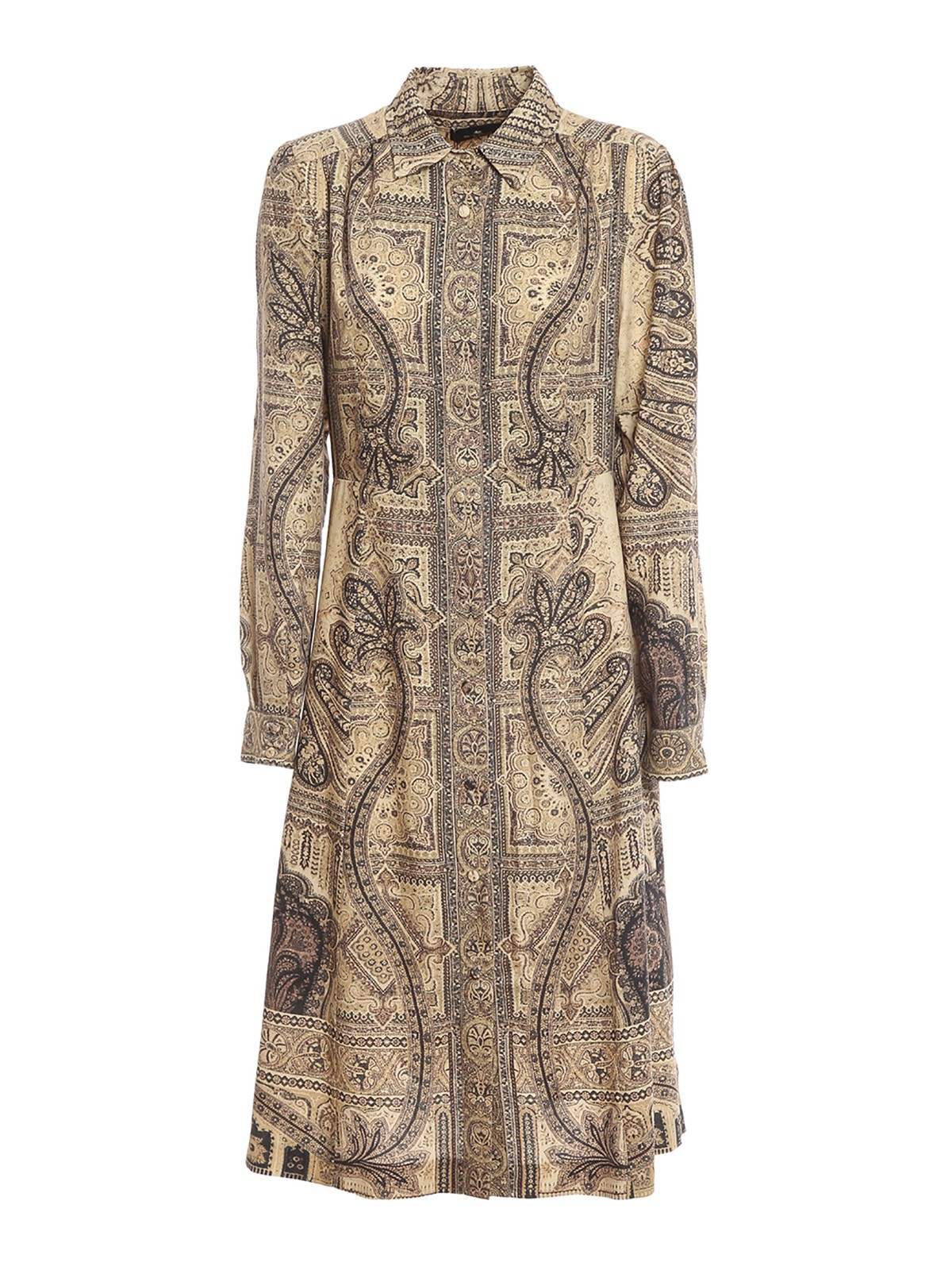 Abiti lunghi Etro - Chemisier in twill di lana e seta - 190285139990