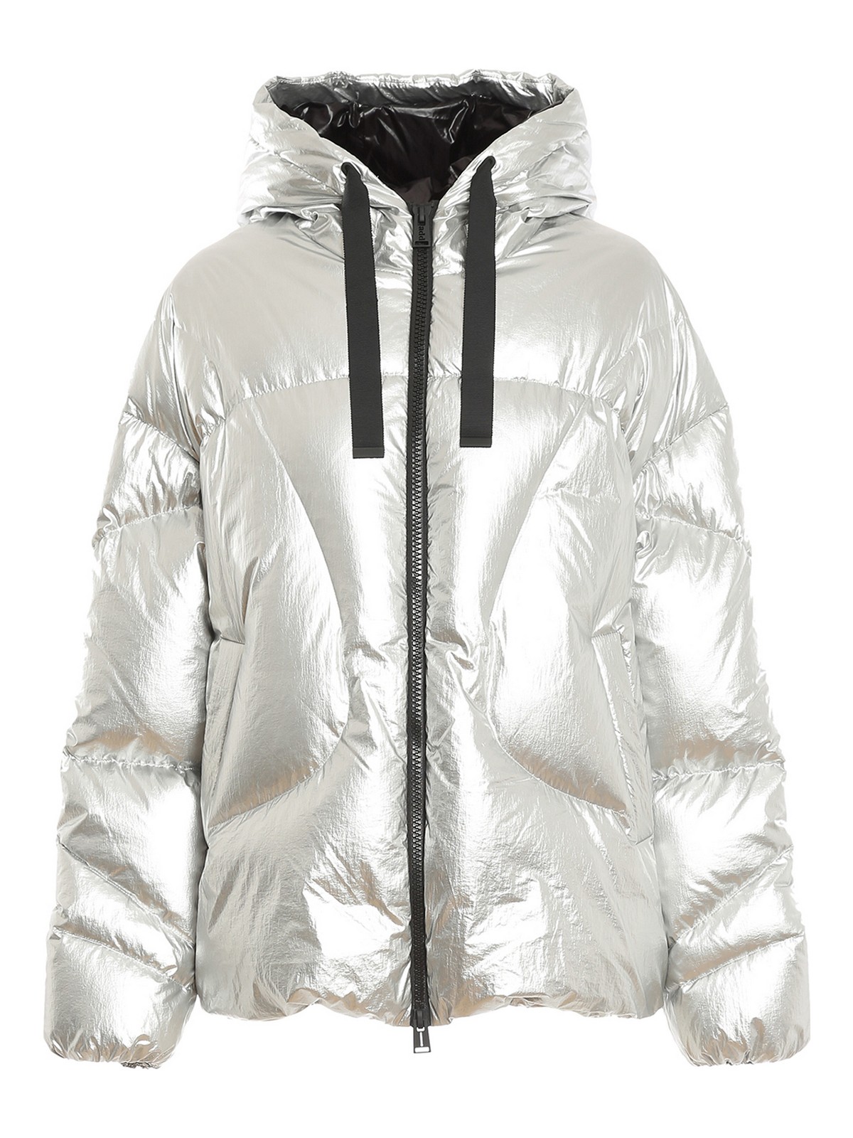 silver quilted jacket