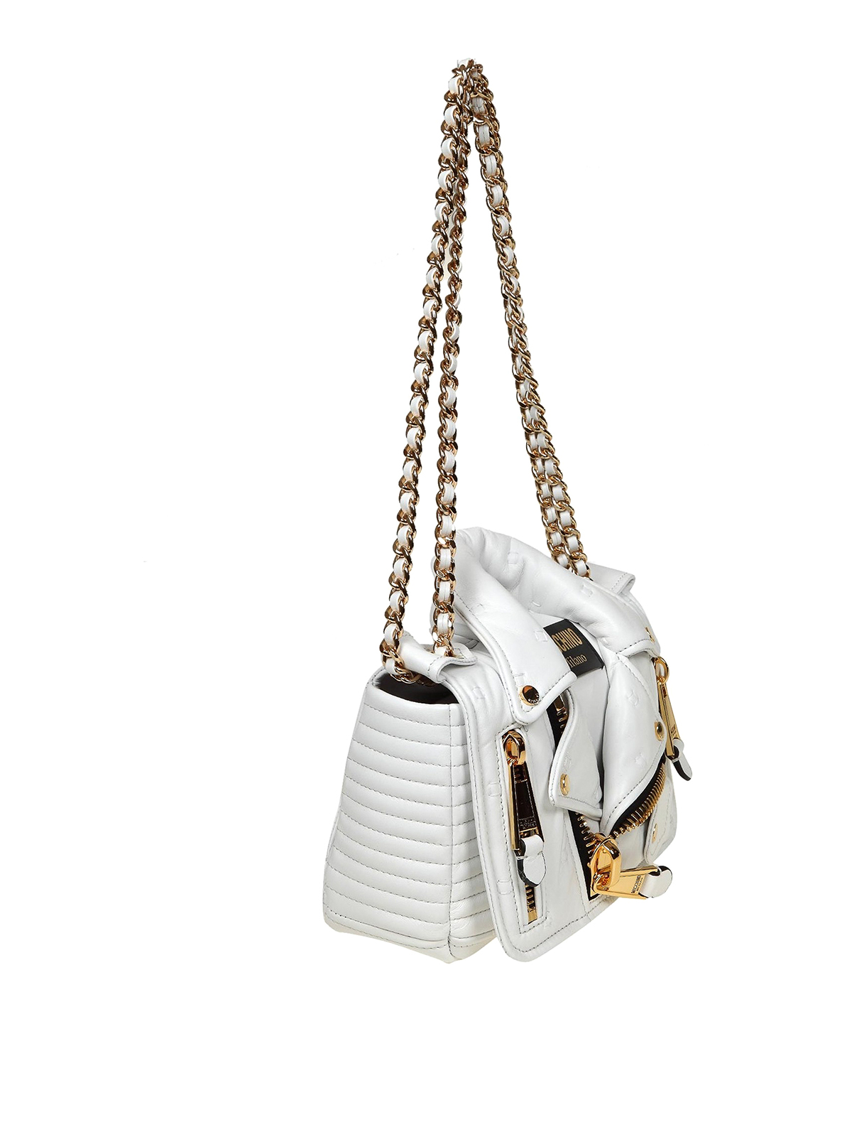 Cross body bags Moschino Biker leather cross body bag 752680023001