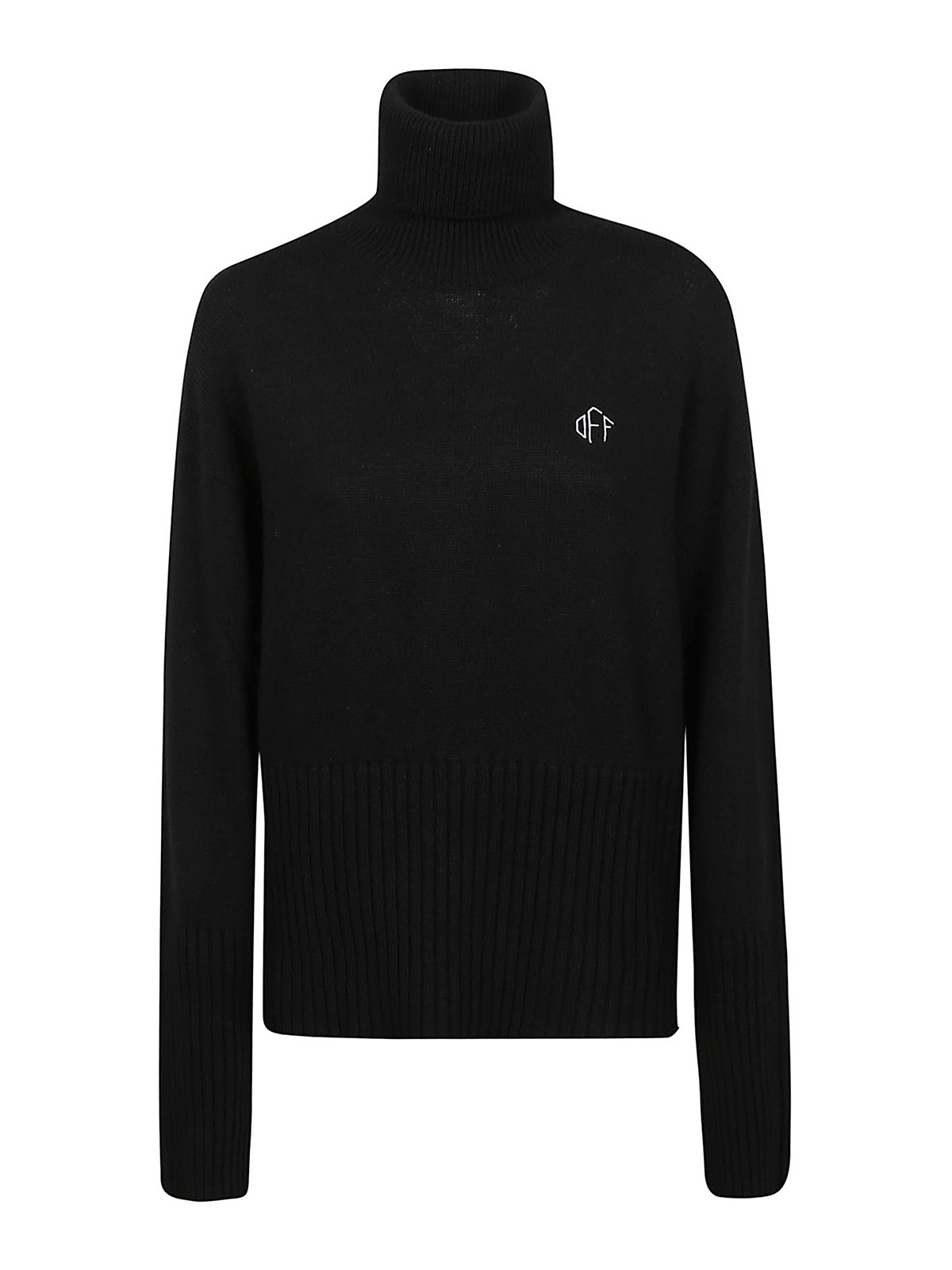 Turtlenecks & Polo necks Off-White - Embroidered logo turtleneck ...