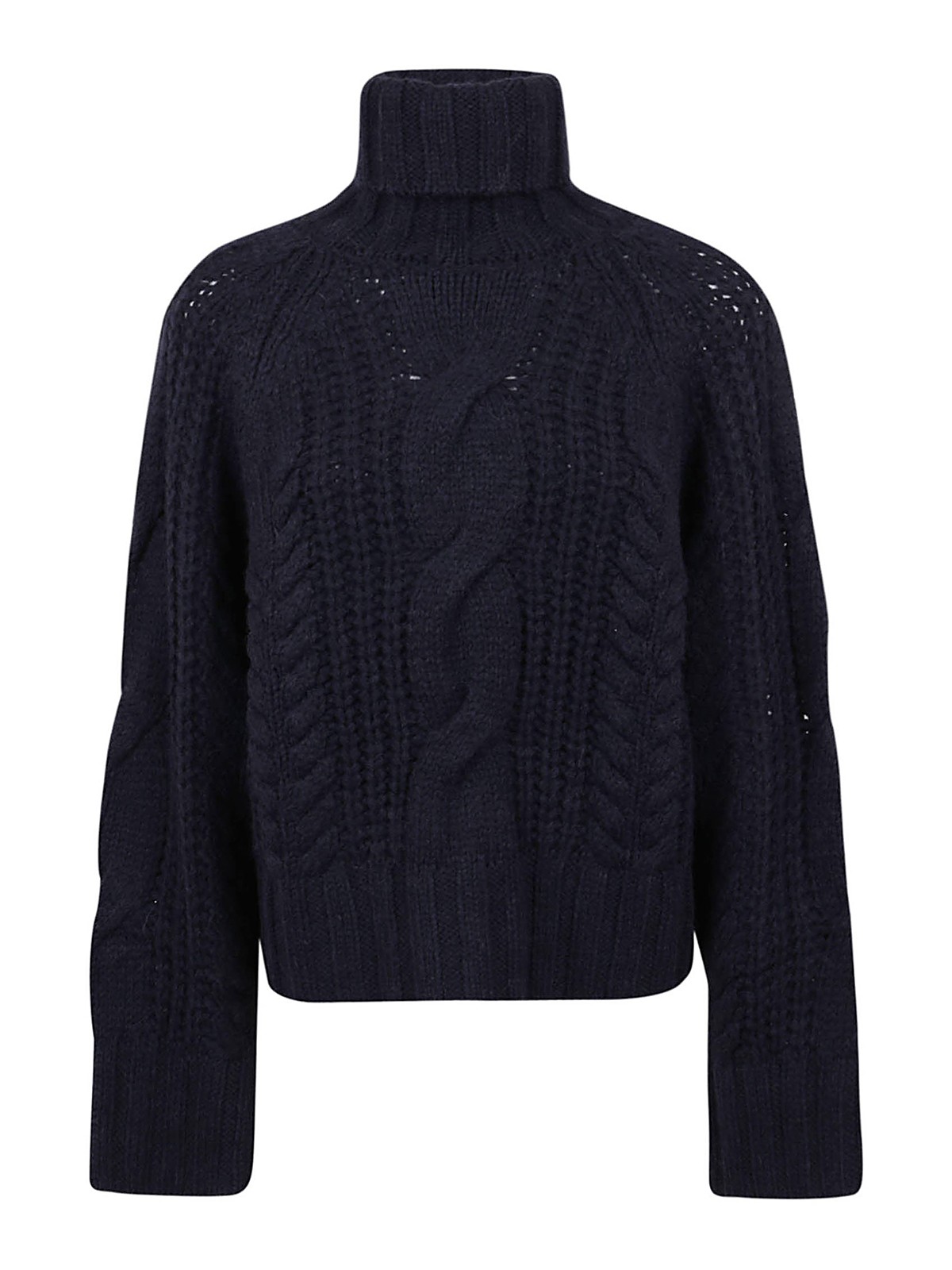 Turtlenecks & Polo necks P.A.R.O.S.H. - Cable knit alpaca blend ...