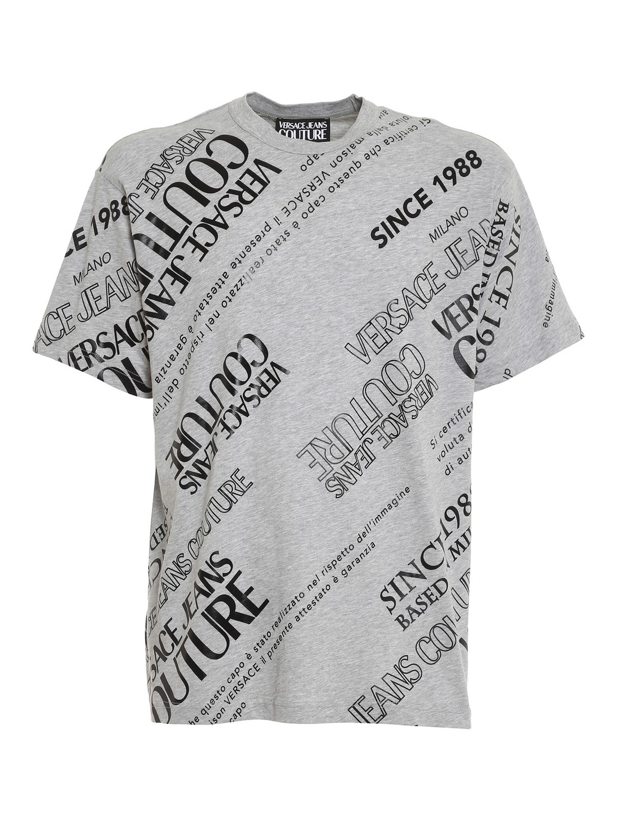 Camisetas Versace Jeans Couture Camiseta - Gris - 71GAHT28CJ00T802