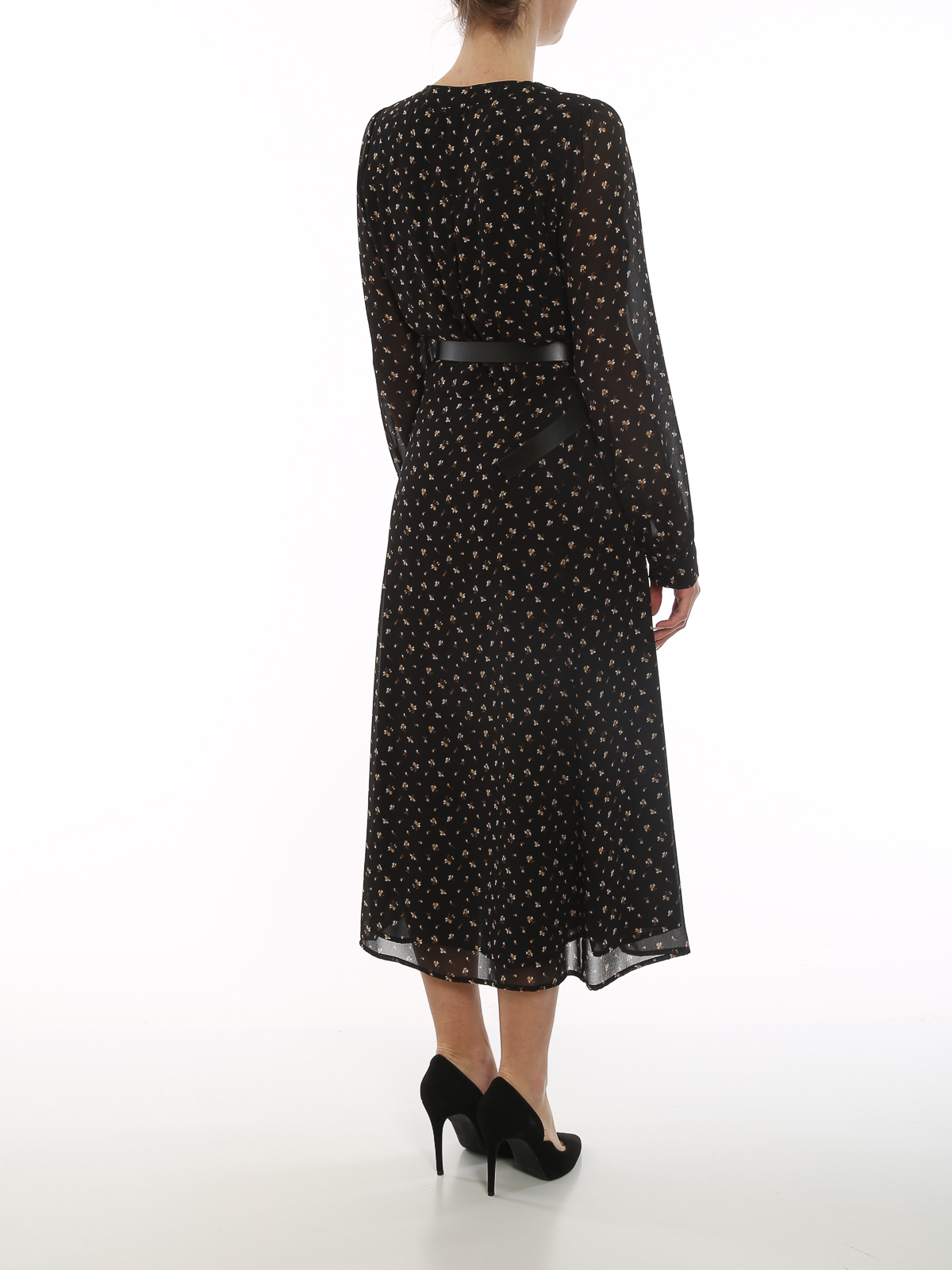 Knee length dresses Michael Kors - Floral midi shirt dress - MH18Y464PE250