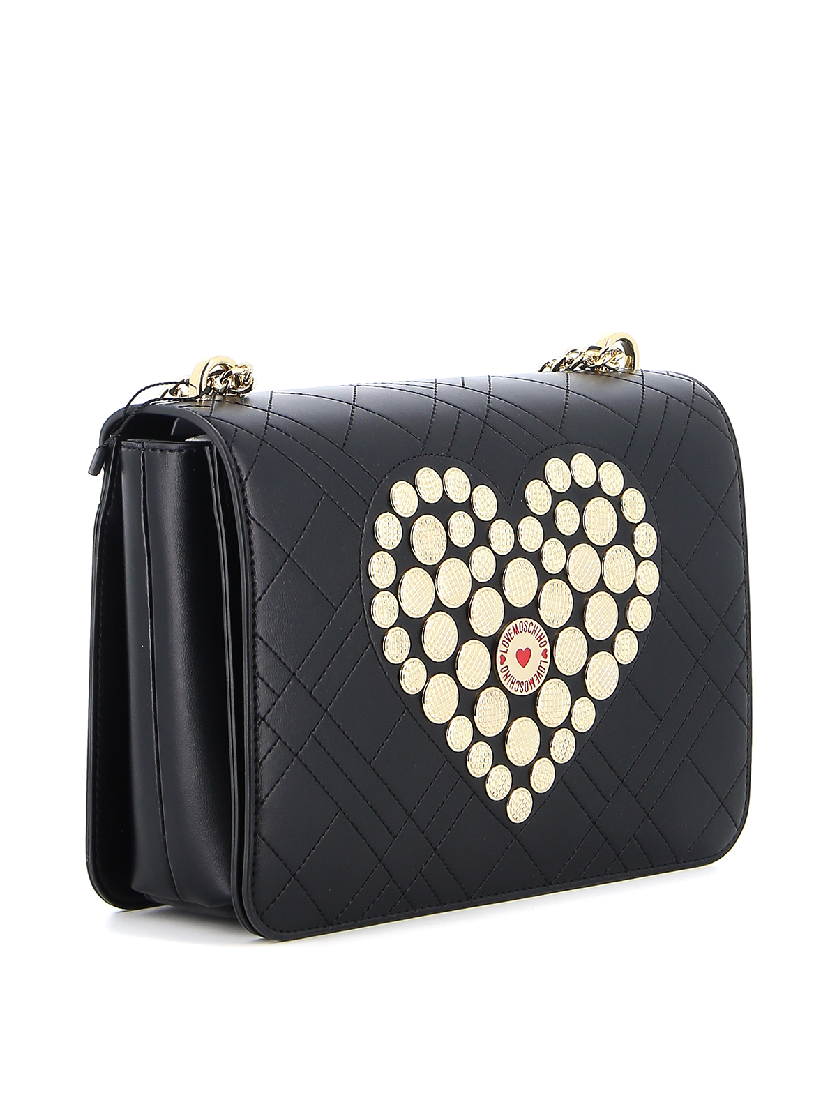 moschino black studded bag