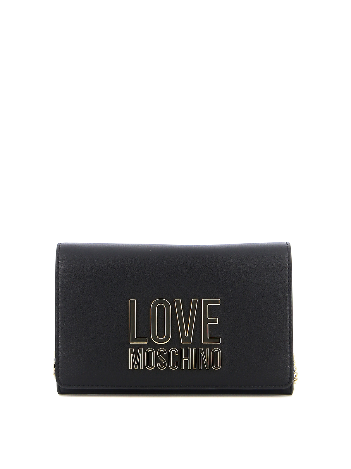 Clutches Love Moschino - Gold-tone logo clutch - JC4127PP1ELJ000A