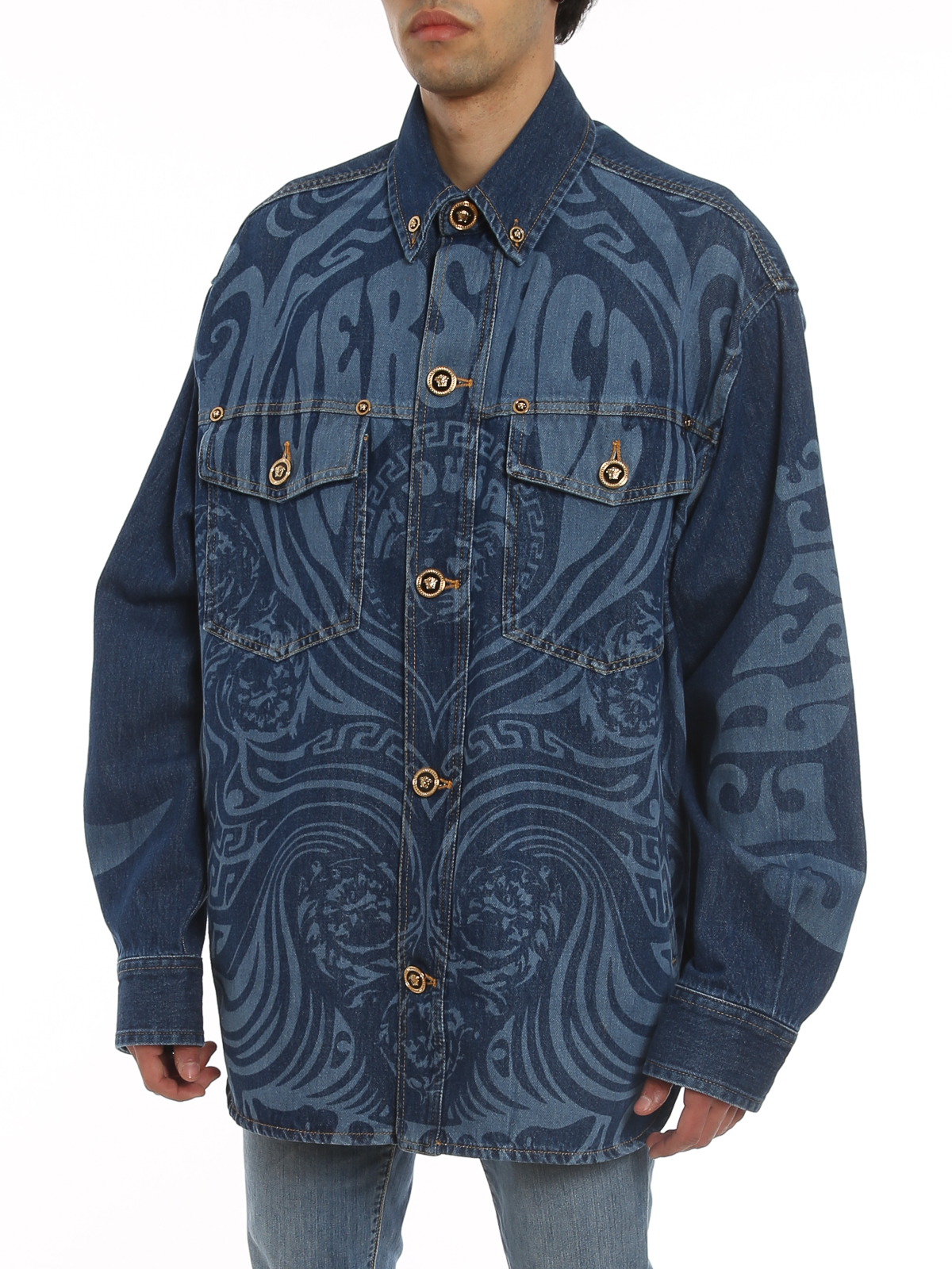 versace mens denim jacket