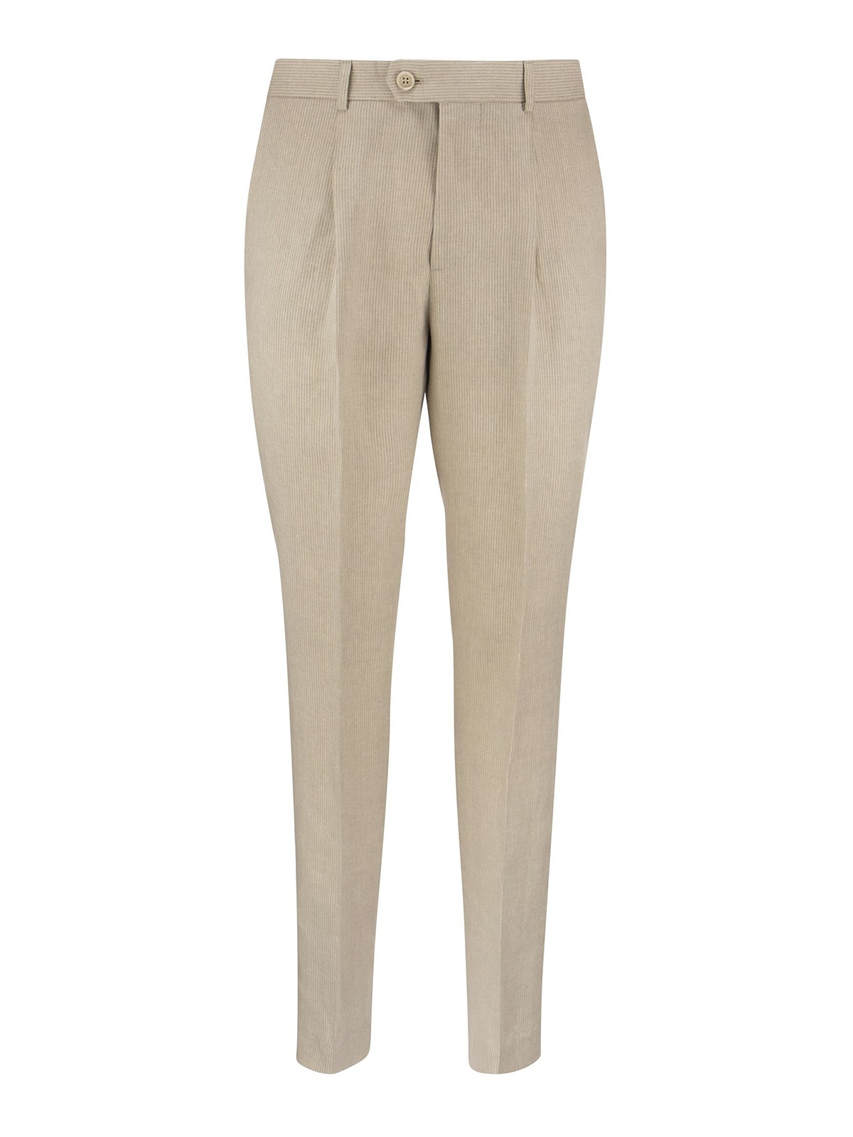 Casual trousers Brunello Cucinelli - Striped linen trousers - MW483L00HC011