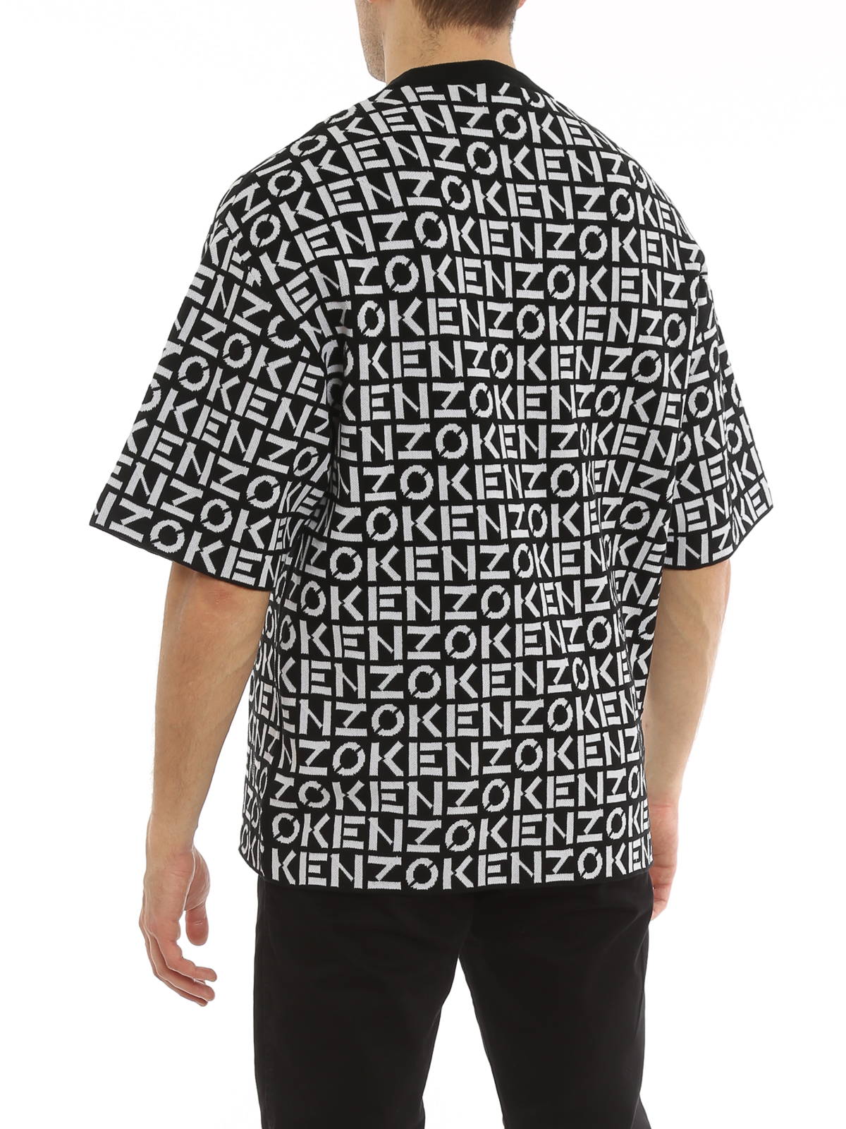 T-shirts Kenzo - Monogram jacquard T-shirt - FC55PU6923SC99 