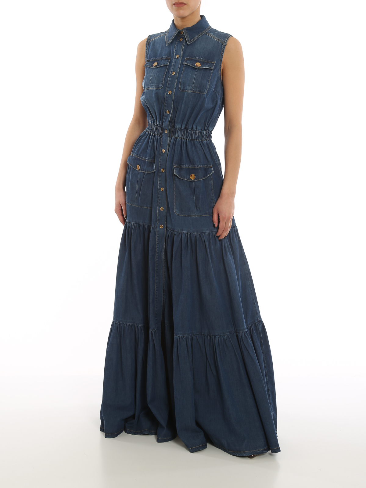 denim maxi dress