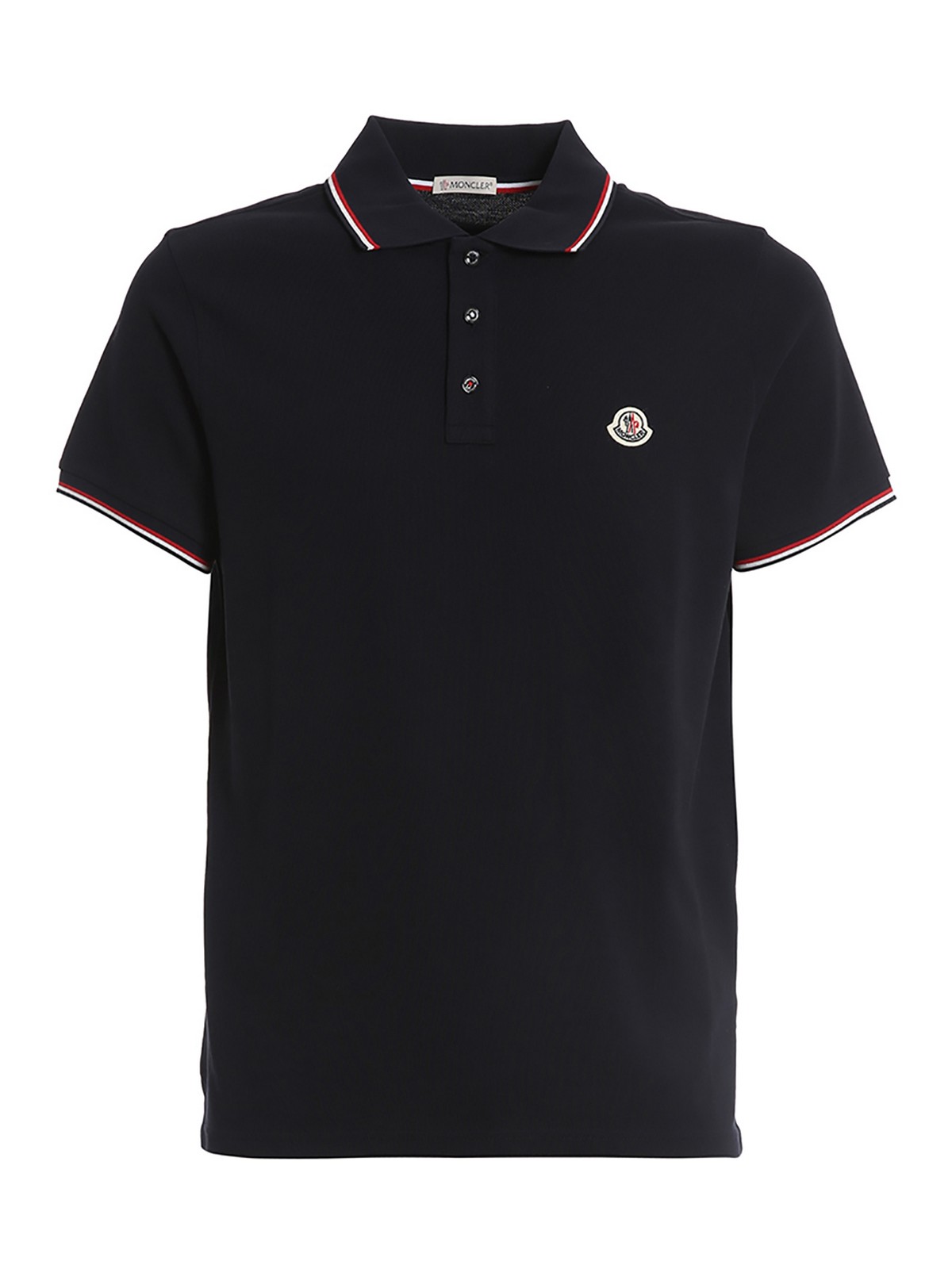 Polo shirts Moncler - Striped collar and cuff polo shirt - 8A703008455677X