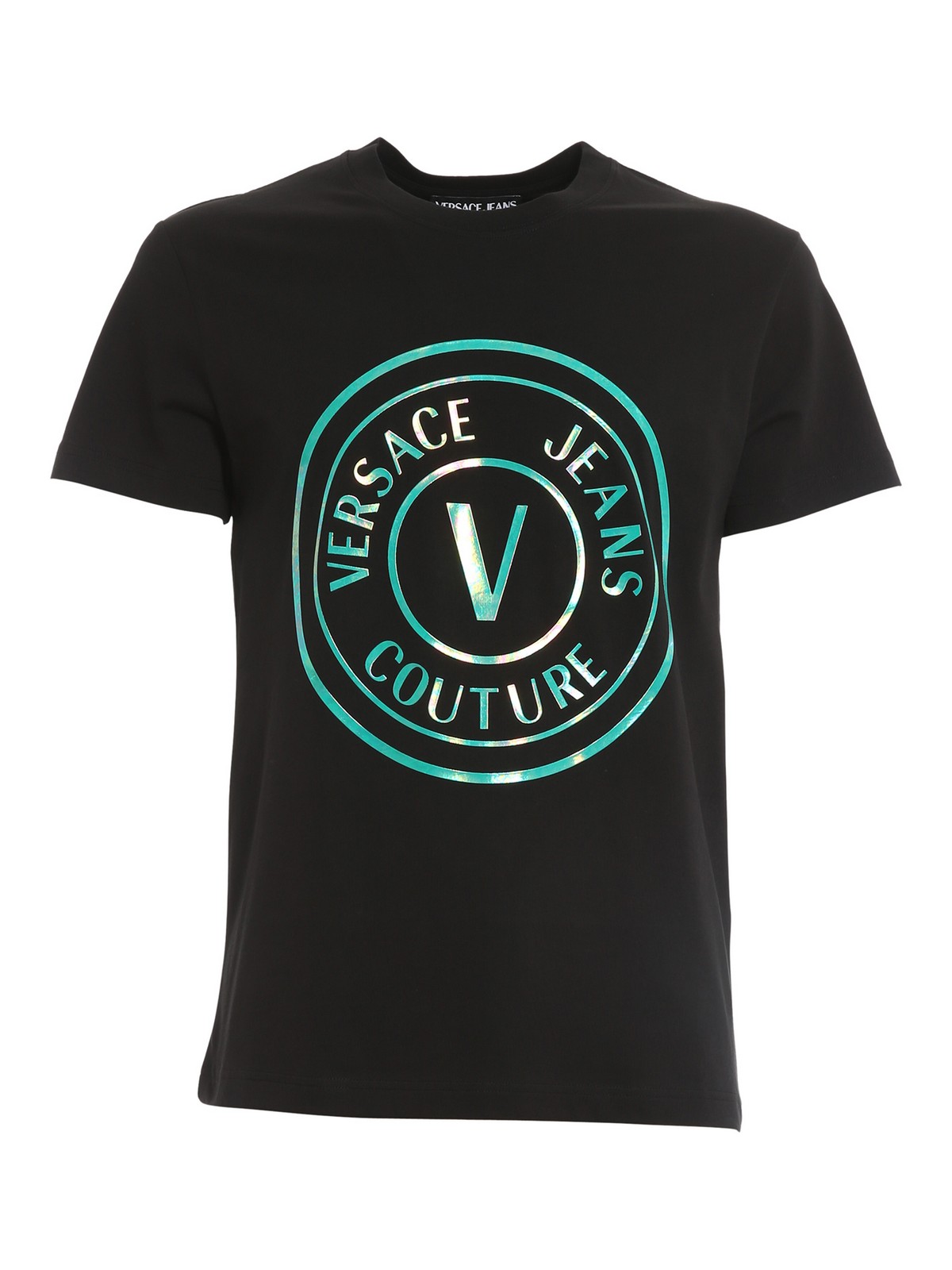 T-shirts Versace Jeans Couture - Iridescent print T-shirt ...