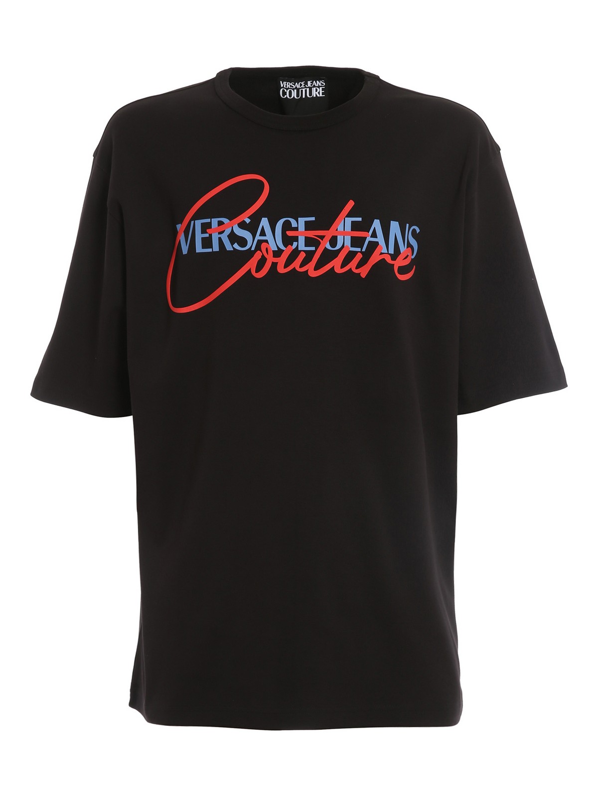 T-shirts Versace Jeans Couture - Interlock logo print T-shirt ...