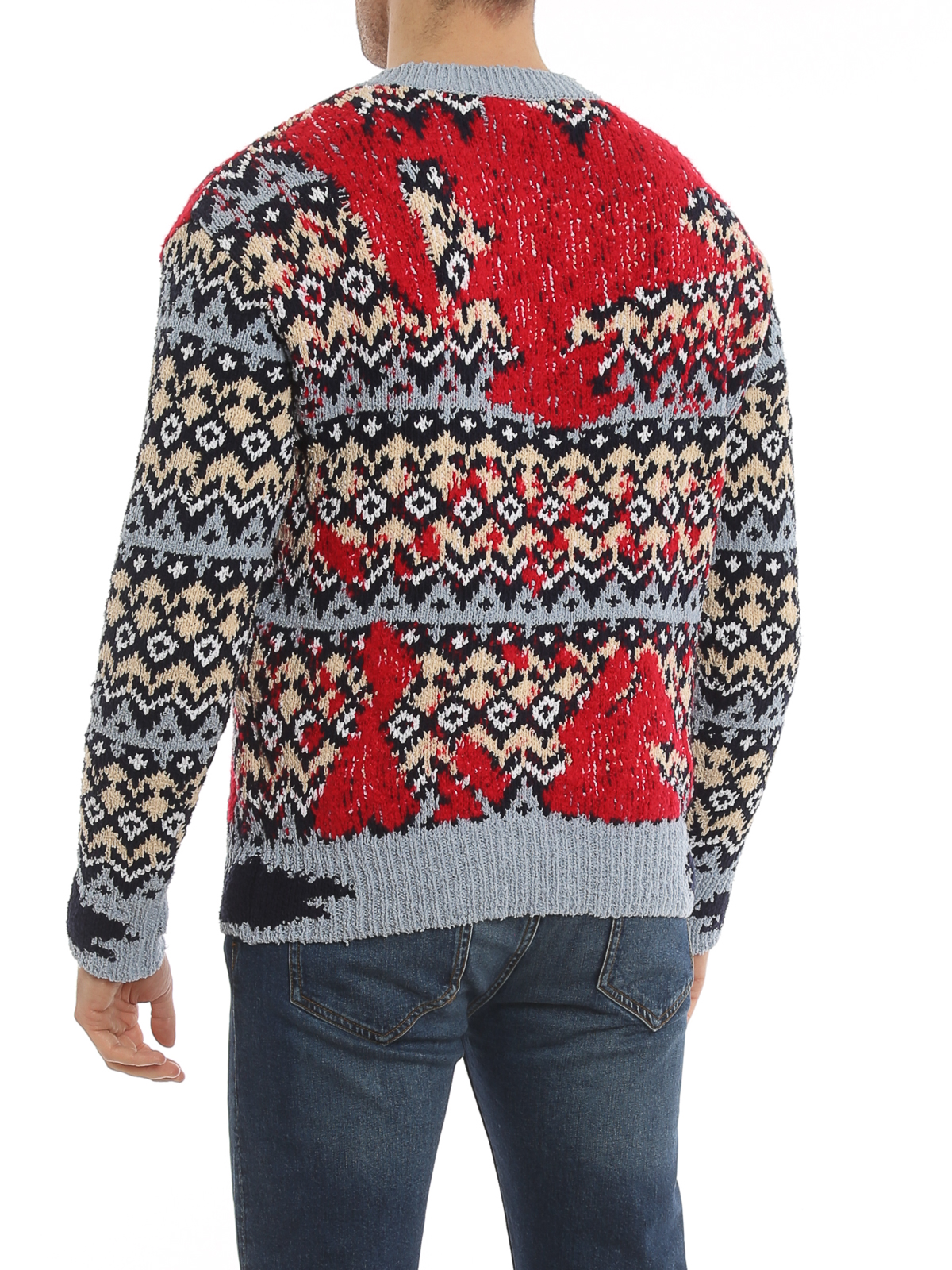 Crew necks Andersson Bell - Jacquard sweater - ATB669UREDNAV