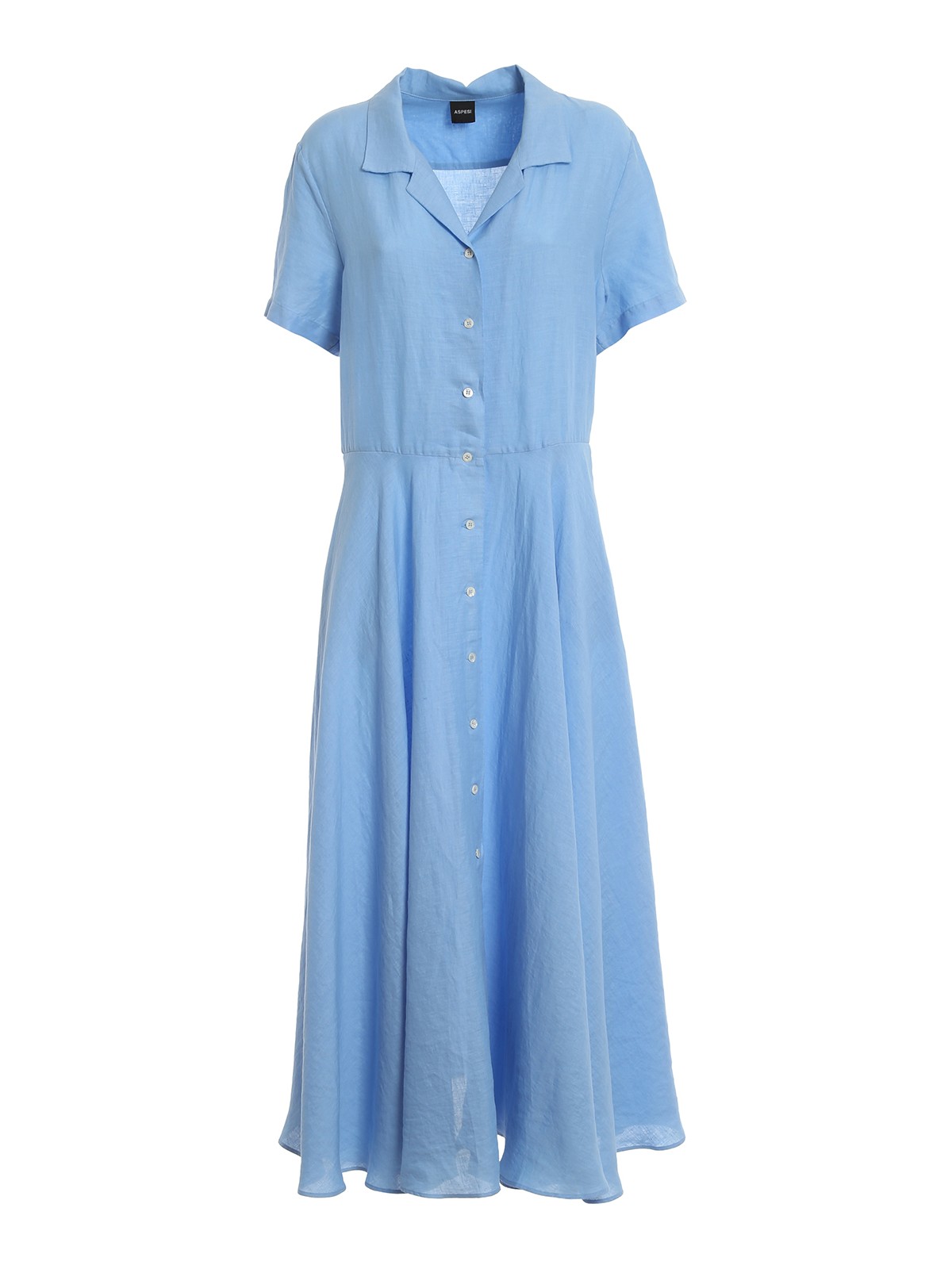 Maxi dresses Aspesi - Linen shirt dress - G2907C19585212 | iKRIX.com
