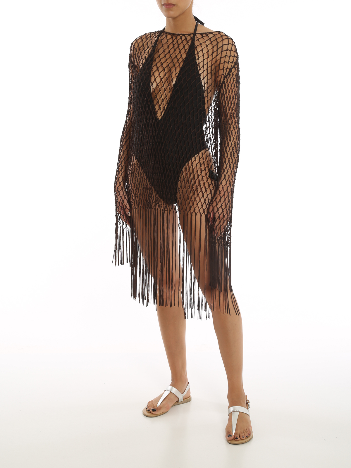 Knee length dresses Patrizia Pepe Sheer crochet dress 2A2388A066B738