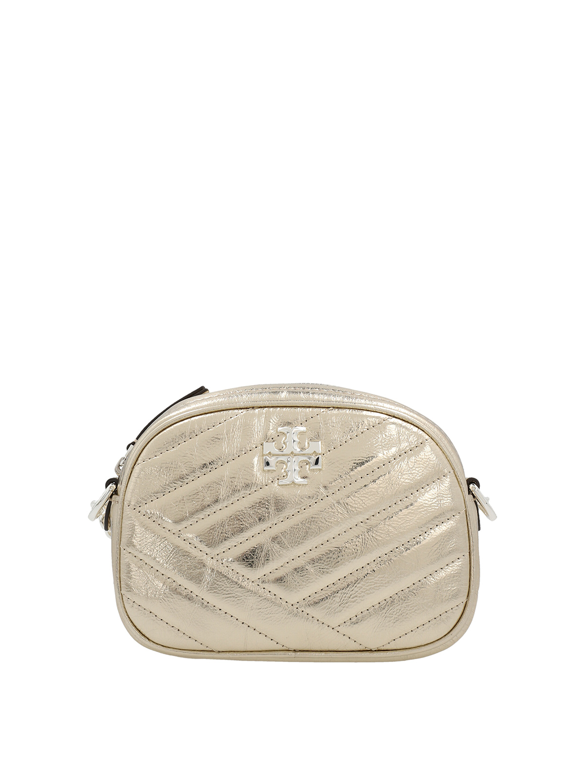 Cross body bags Tory Burch - Kira chevron metallic small crossbody bag -  135708700