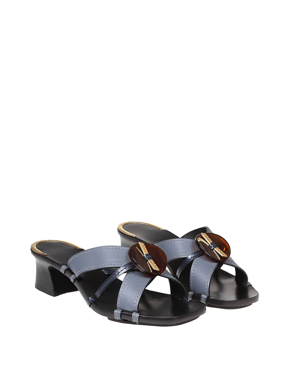 Mules shoes Tory Burch - Leather mules with resin detail - 136958