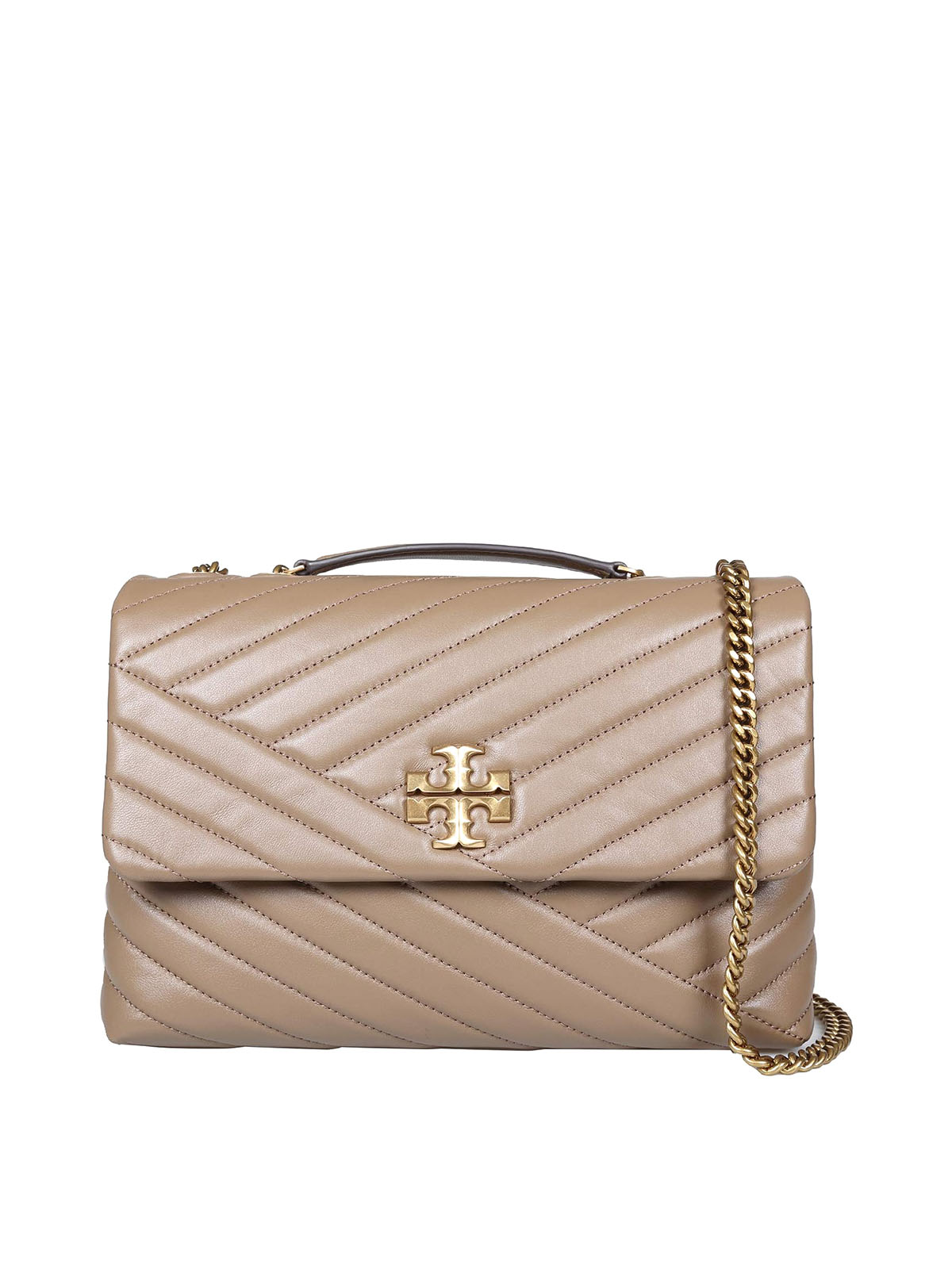 Cross body bags Tory Burch - Kira shoulder bag in sand color leather -  90446250