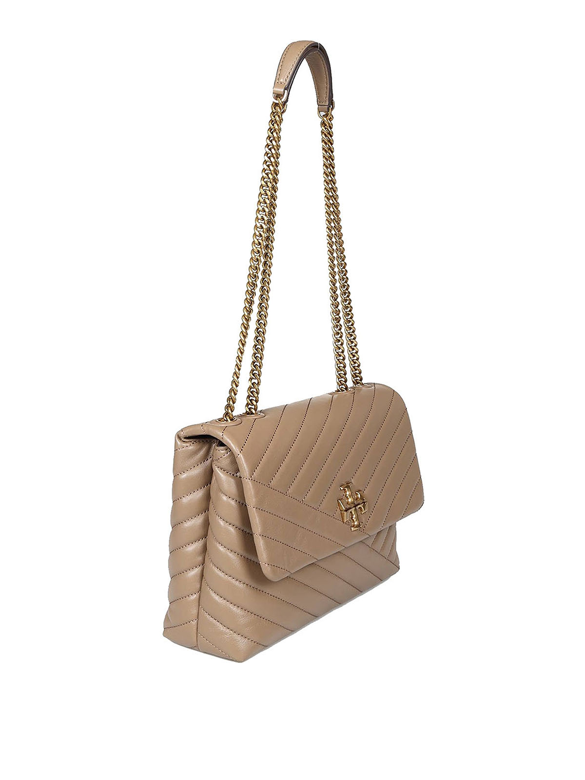 Cross body bags Tory Burch - Kira shoulder bag in sand color leather -  90446250